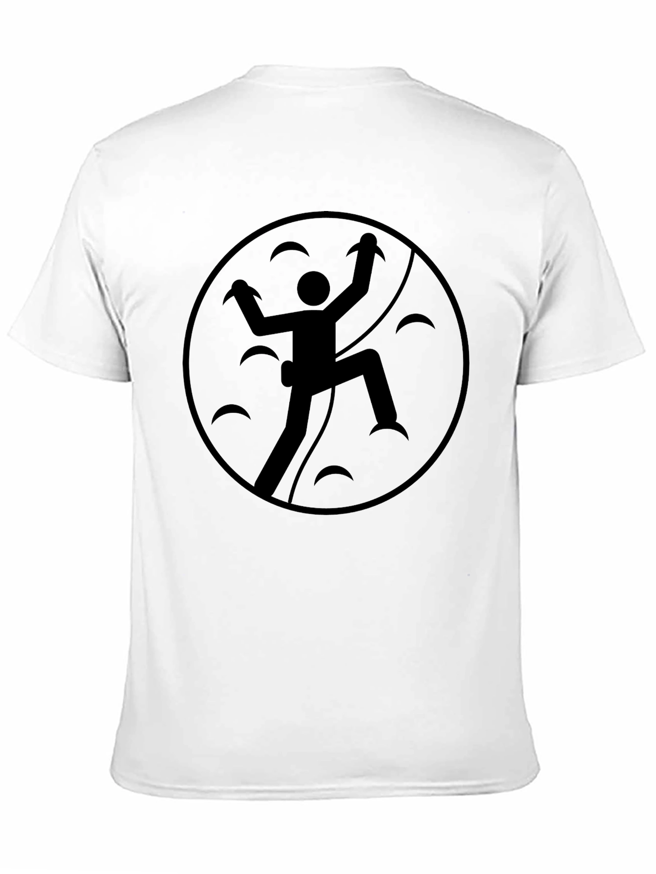 Rock Climbing Graphic Tee - Black Cotton T-Shirt