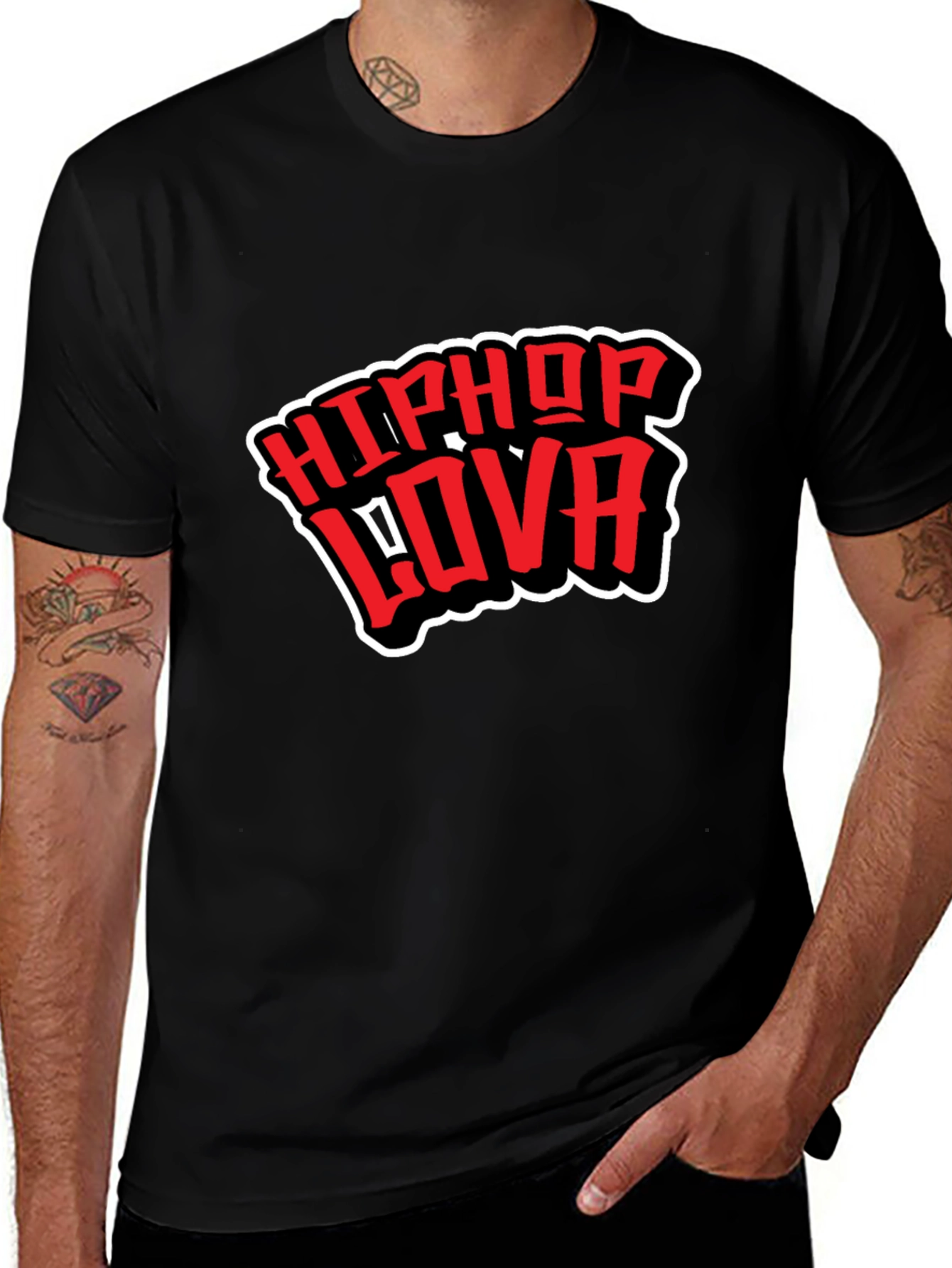 HipHop Lova Black Graphic Tee