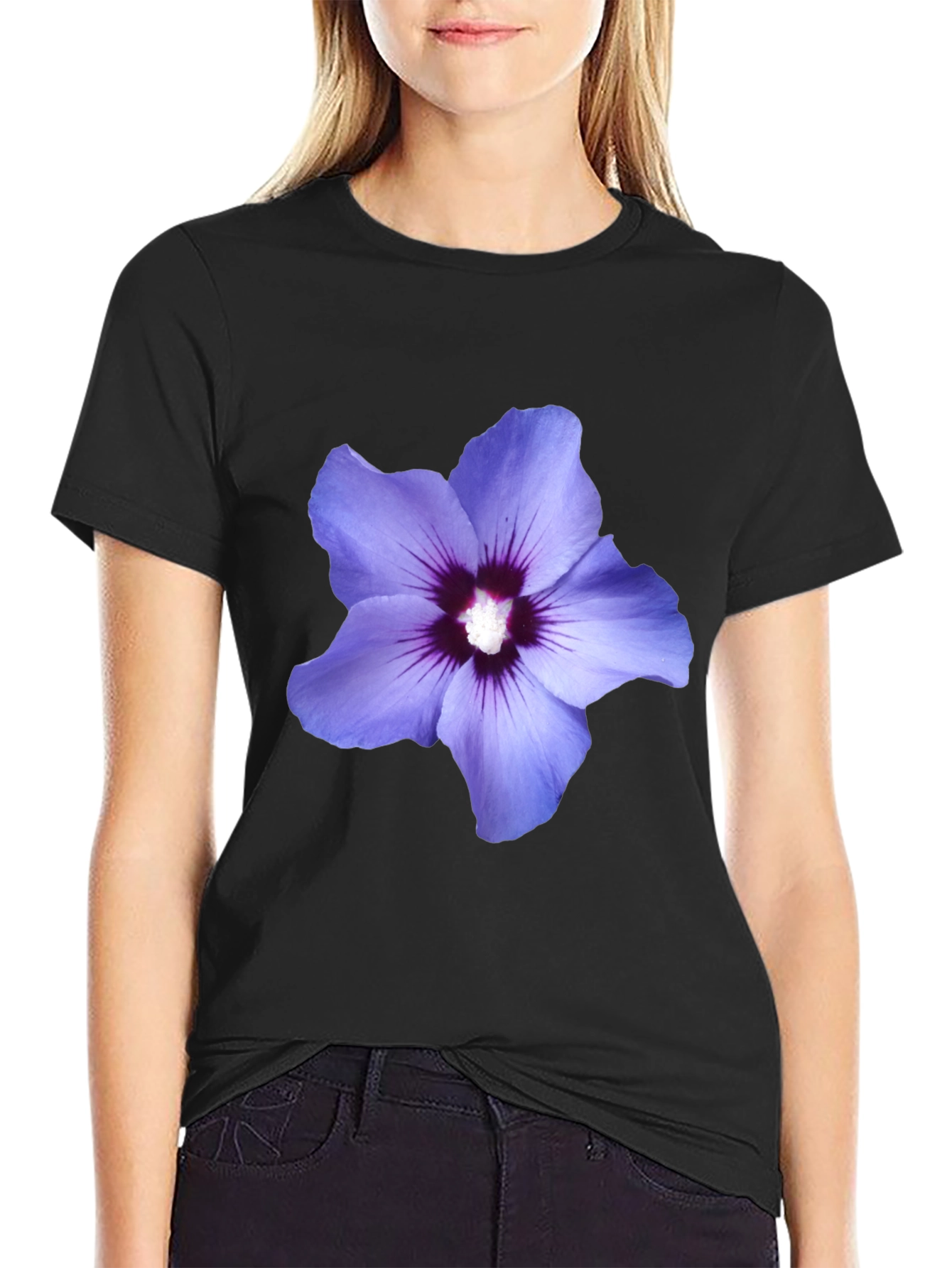 Floral Print Black T-Shirt - Mens Casual Style