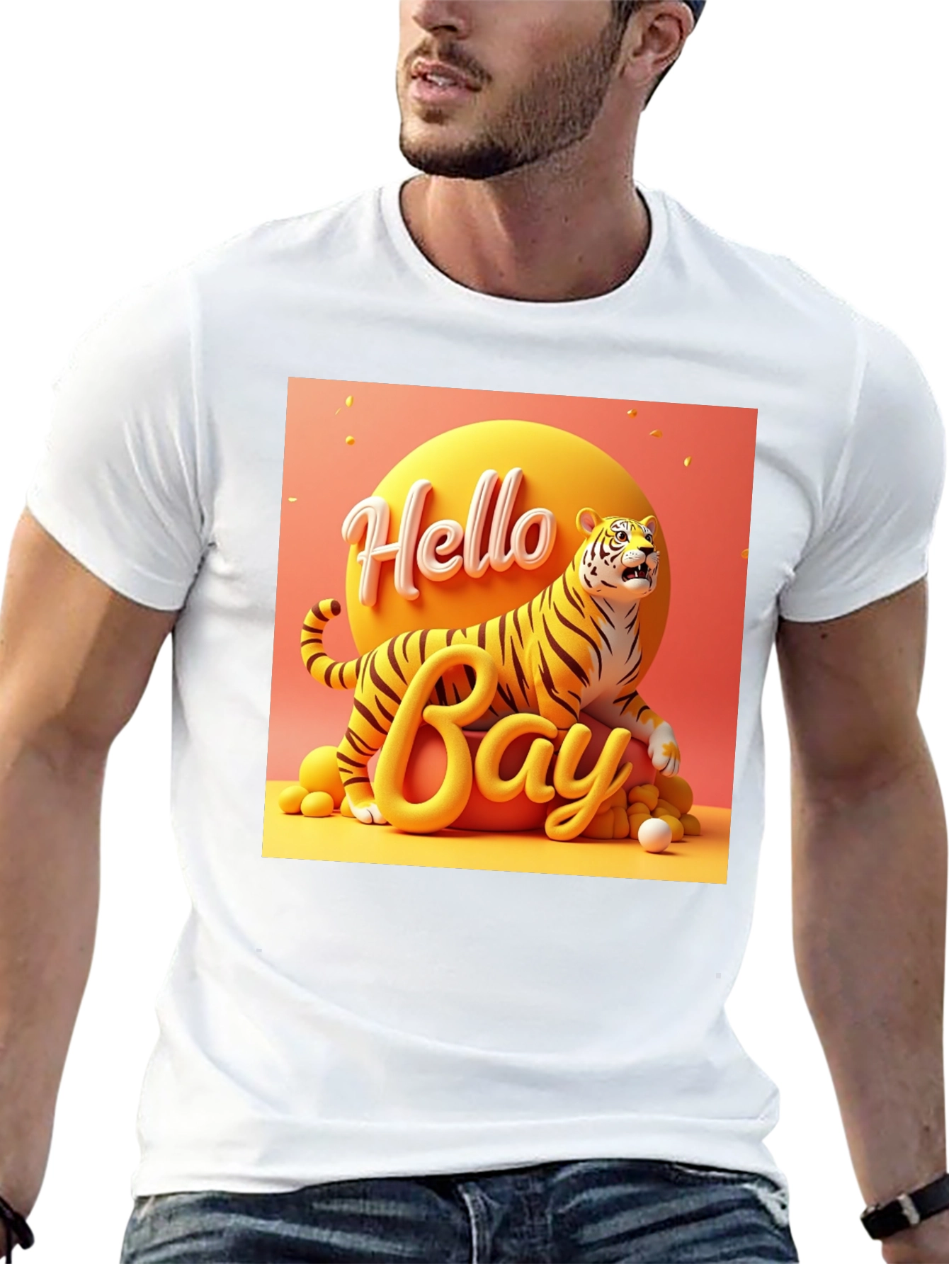 Hello Bay Tiger Graphic Tee