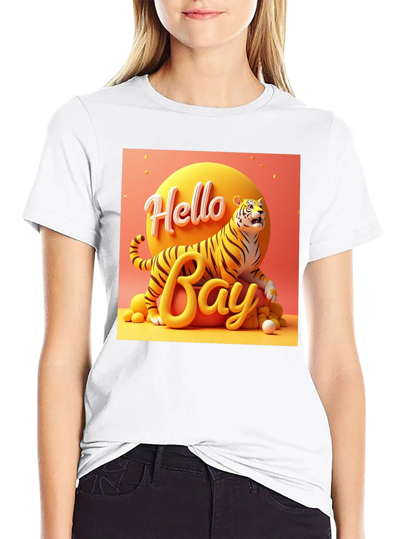 Hello Bay Tiger Graphic Tee