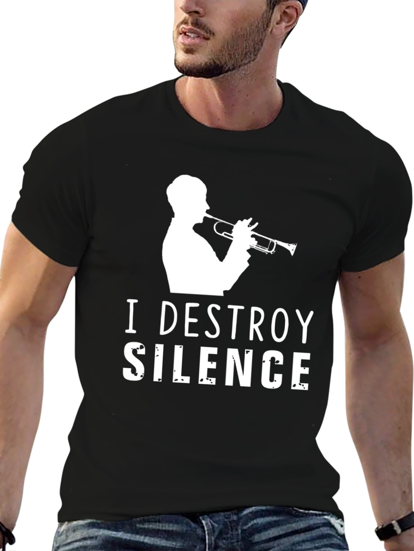 I Destroy Silence Trumpet T-Shirt - Musician Tee