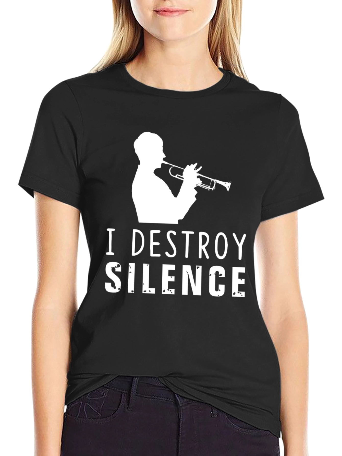 I Destroy Silence Trumpet T-Shirt - Musician Tee