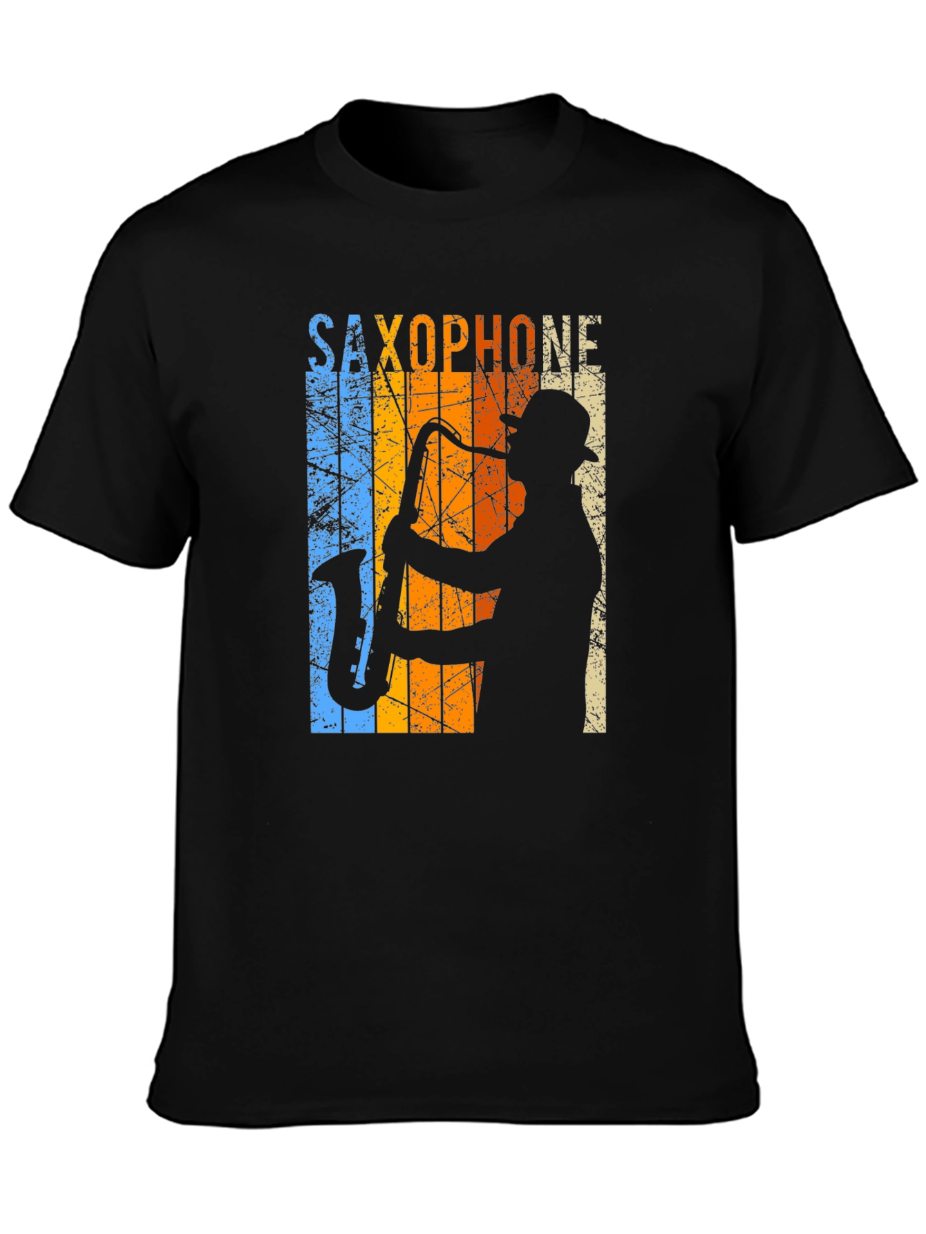Retro Saxophone Player Graphic T-Shirt