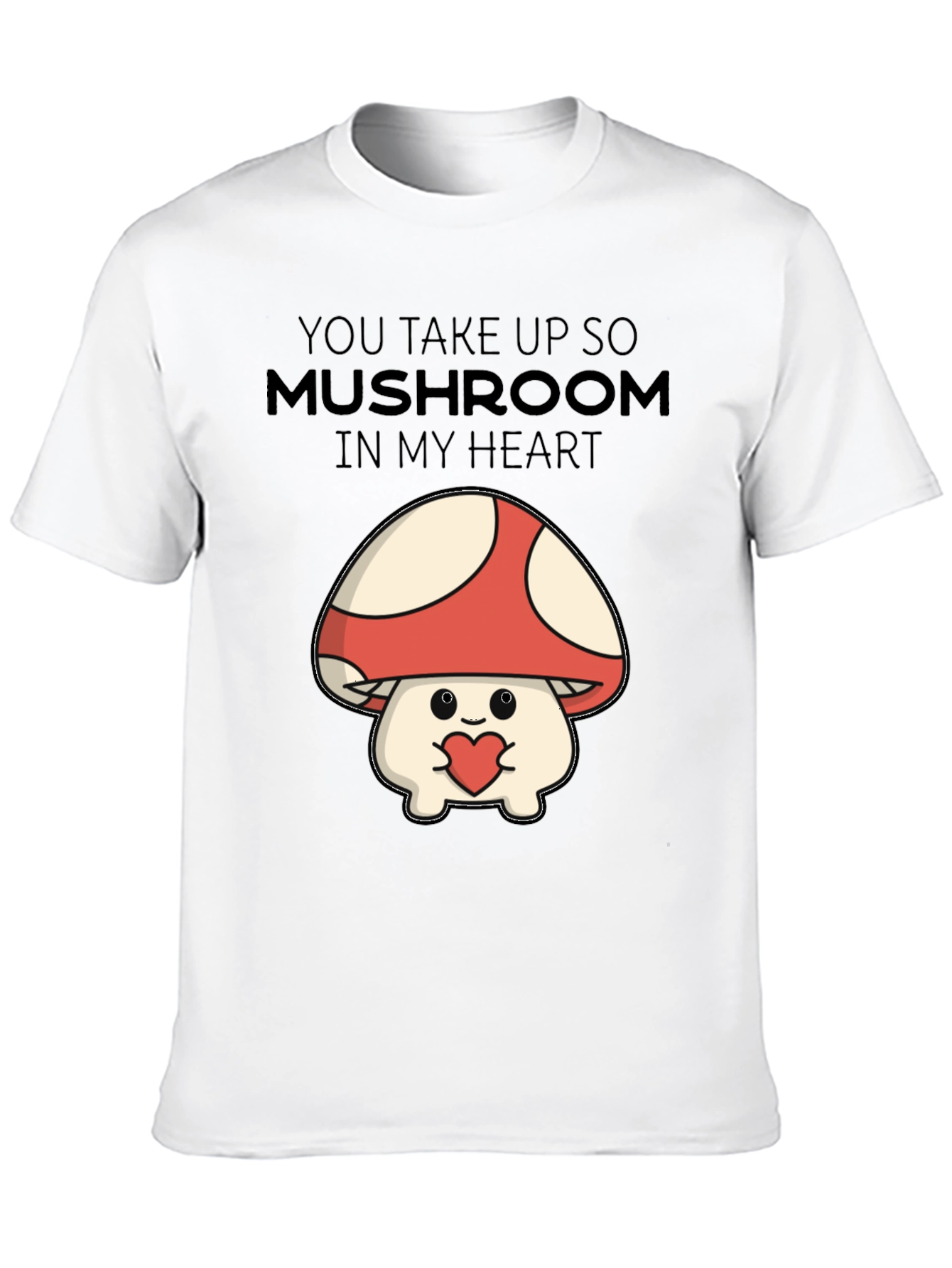 Mushroom Heart T-Shirt - Cute Graphic Tee