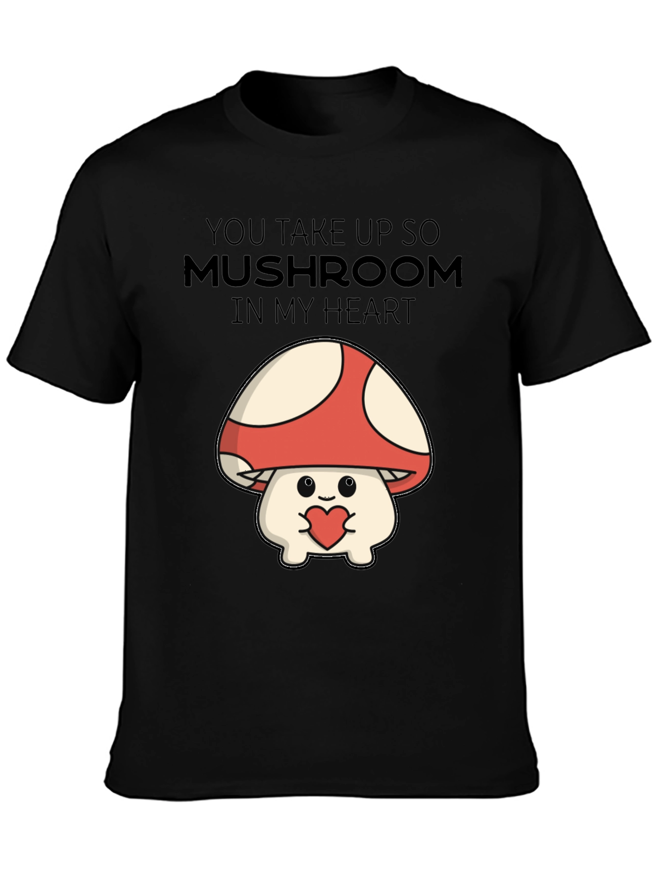 Mushroom Heart T-Shirt - Cute Graphic Tee