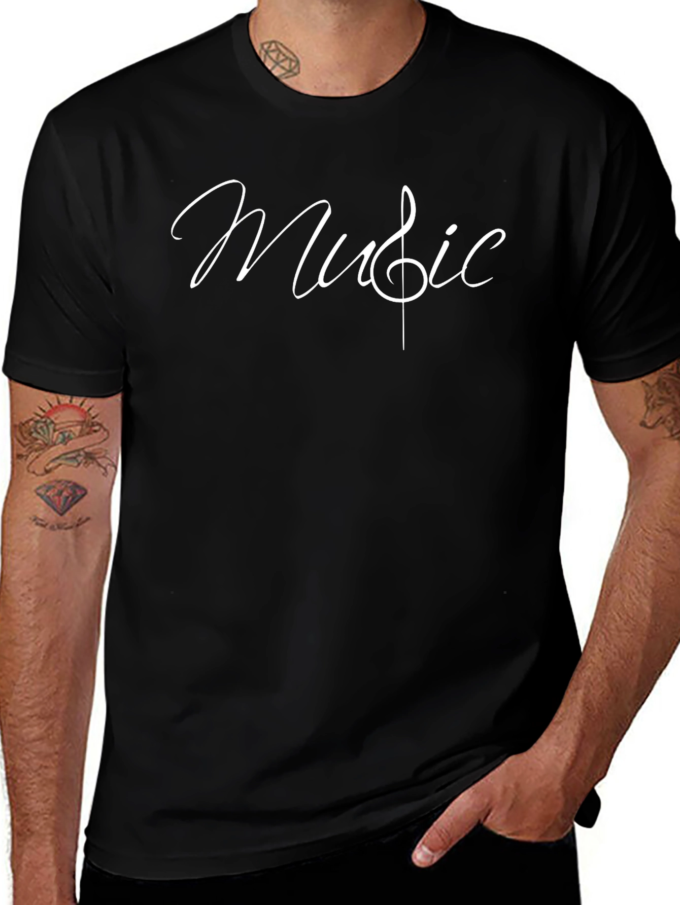 Music Graphic Tee - Classic Black T-Shirt