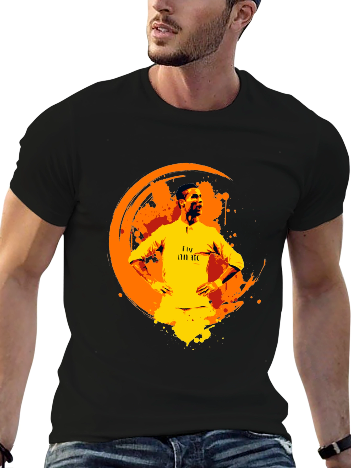 Cristiano Ronaldo Graphic Print Black T-Shirt
