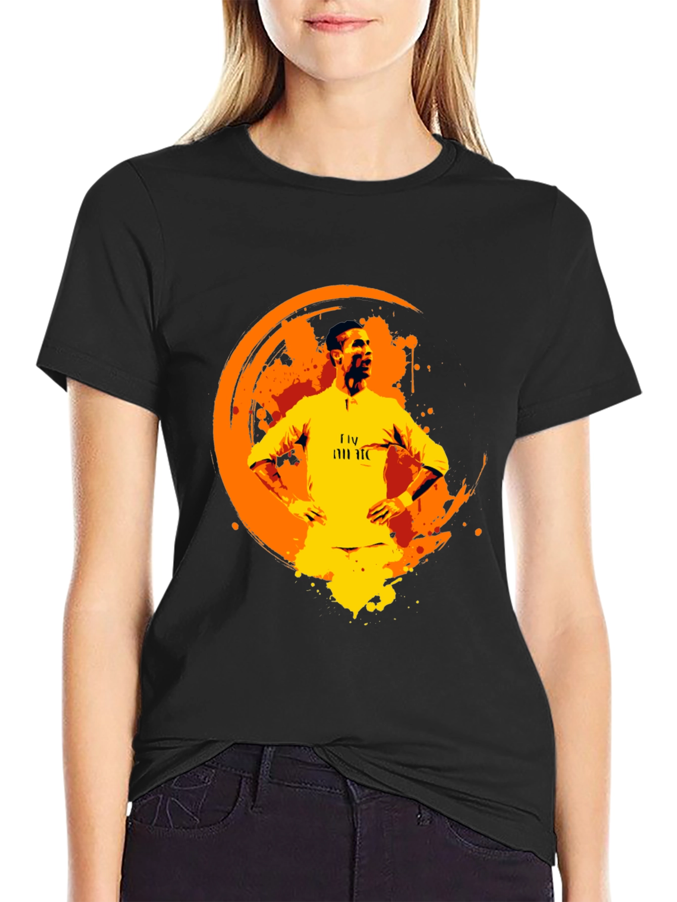 Cristiano Ronaldo Graphic Print Black T-Shirt