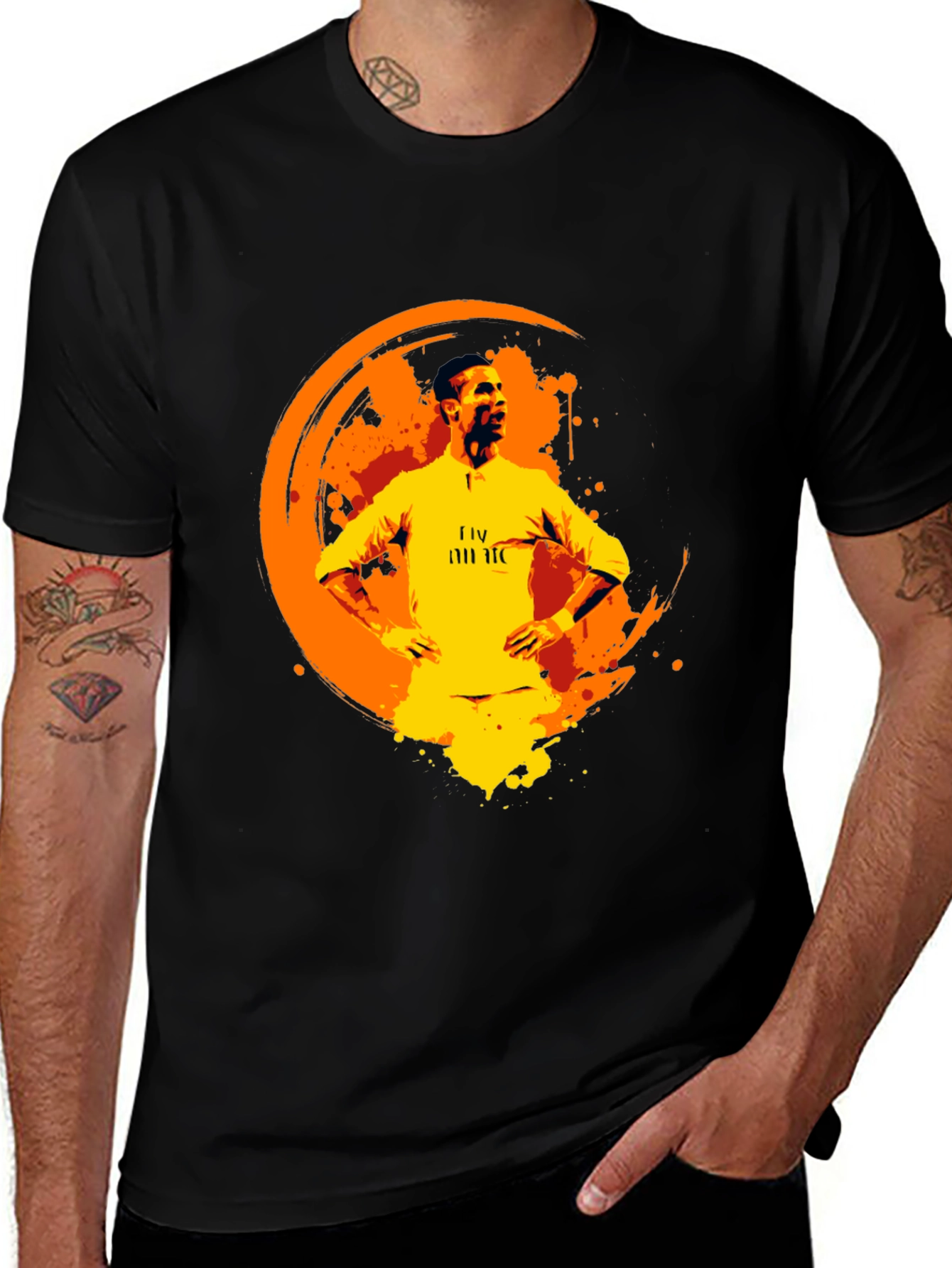 Cristiano Ronaldo Graphic Print Black T-Shirt