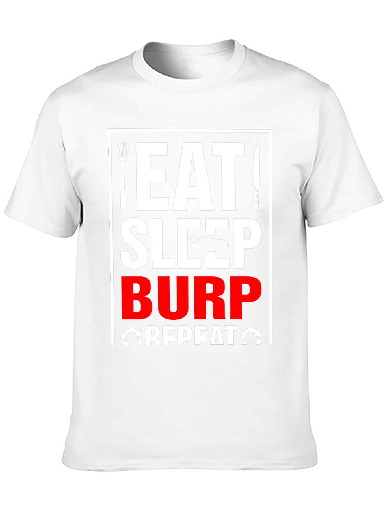 Eat Sleep Burp Repeat Graphic Tee