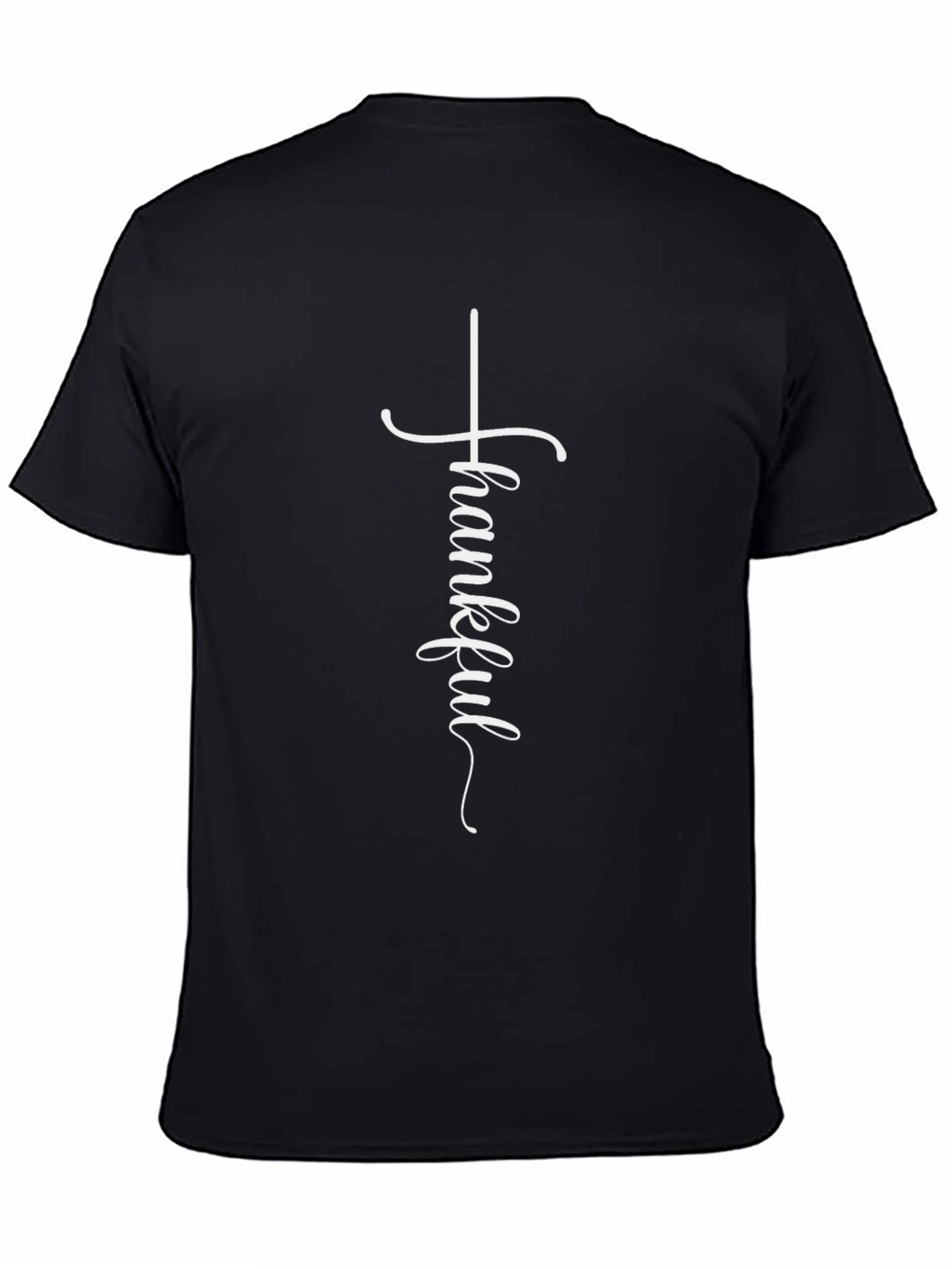 Thankful Script Graphic Tee - Stylish Everyday Wear