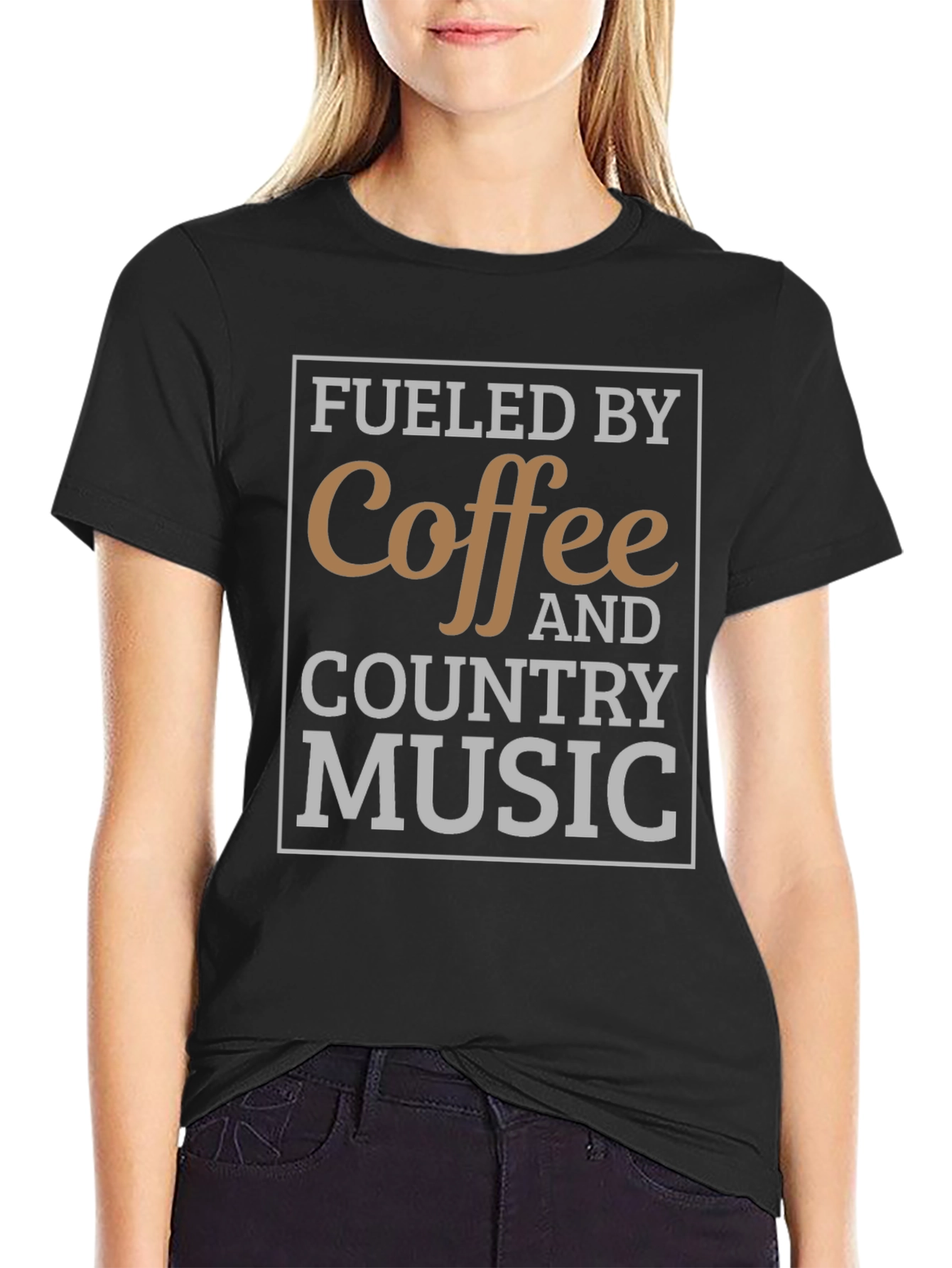 Coffee and Country Music Graphic T-Shirt