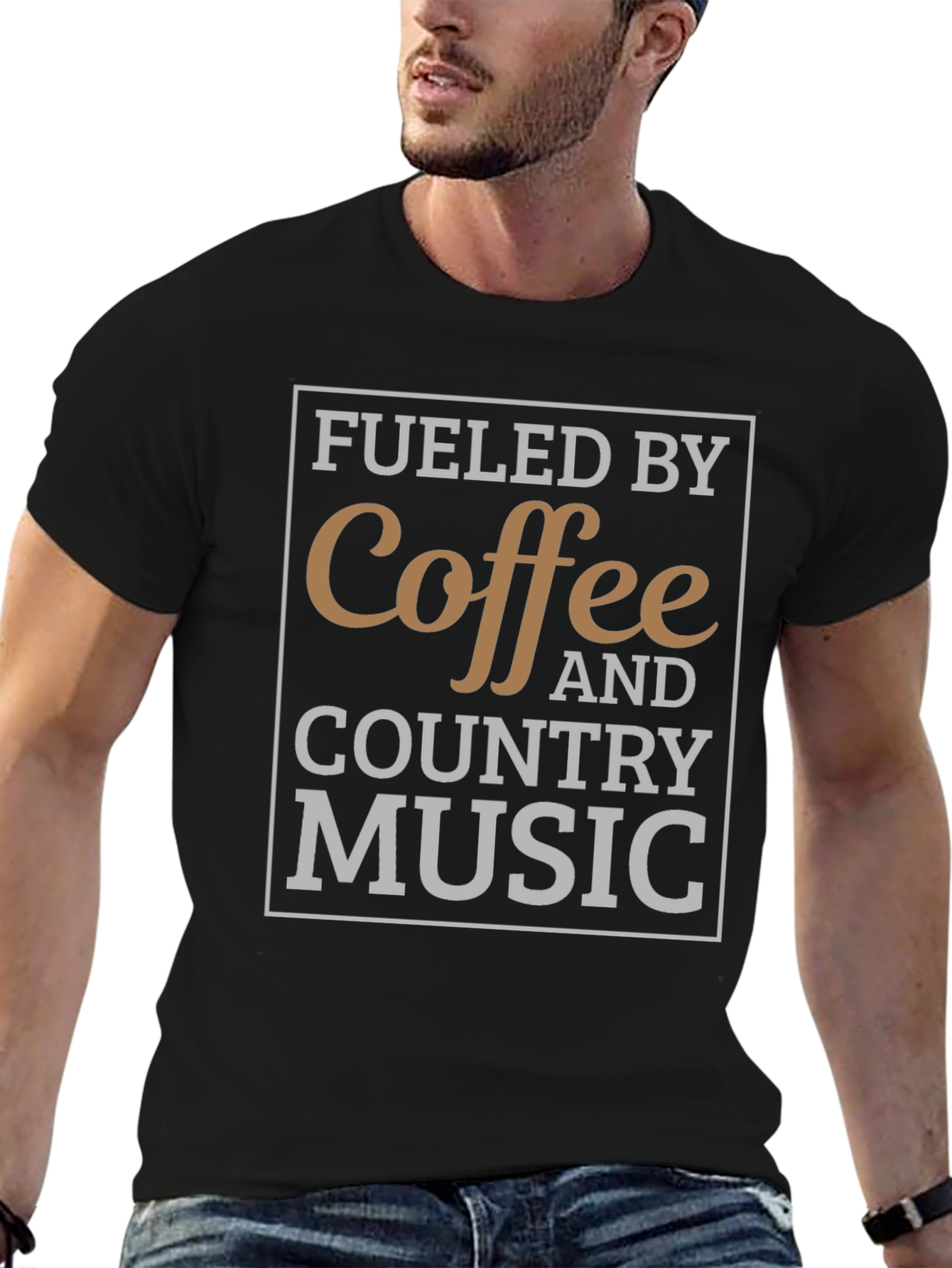 Coffee and Country Music Graphic T-Shirt