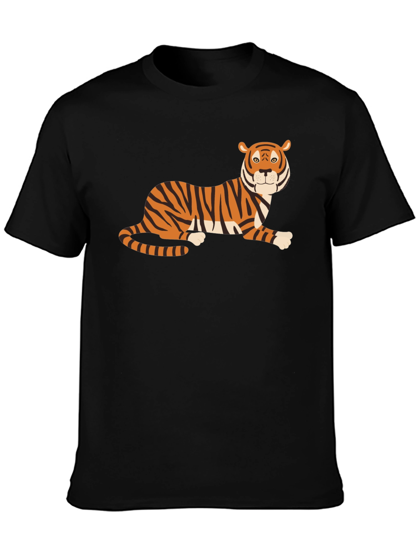 Cool Tiger Graphic Black T-Shirt