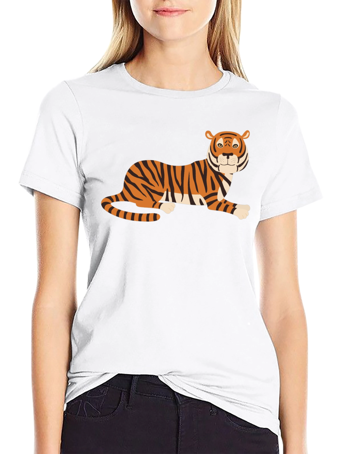 Cool Tiger Graphic Black T-Shirt