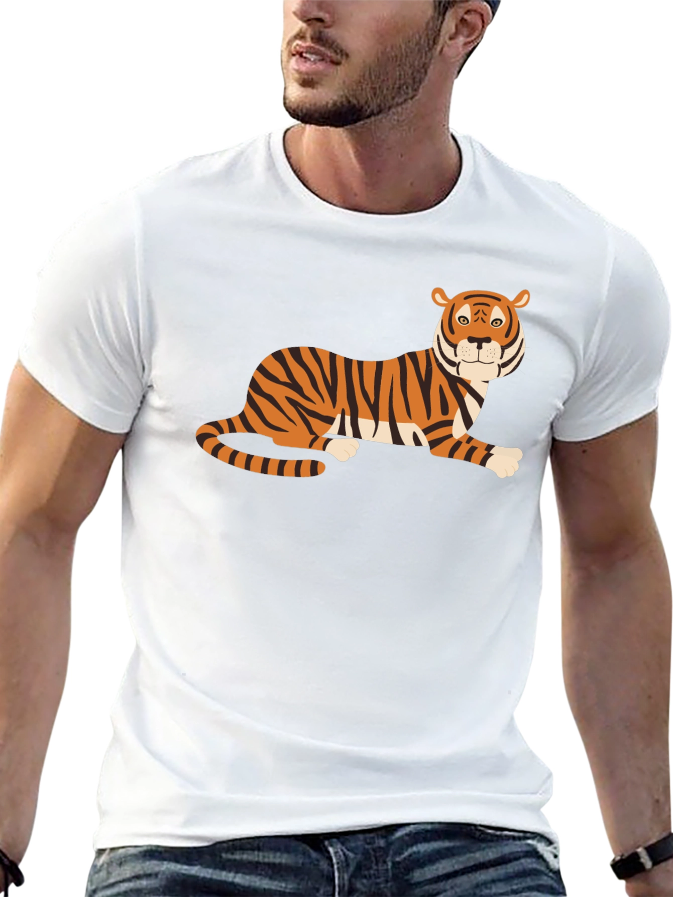 Cool Tiger Graphic Black T-Shirt