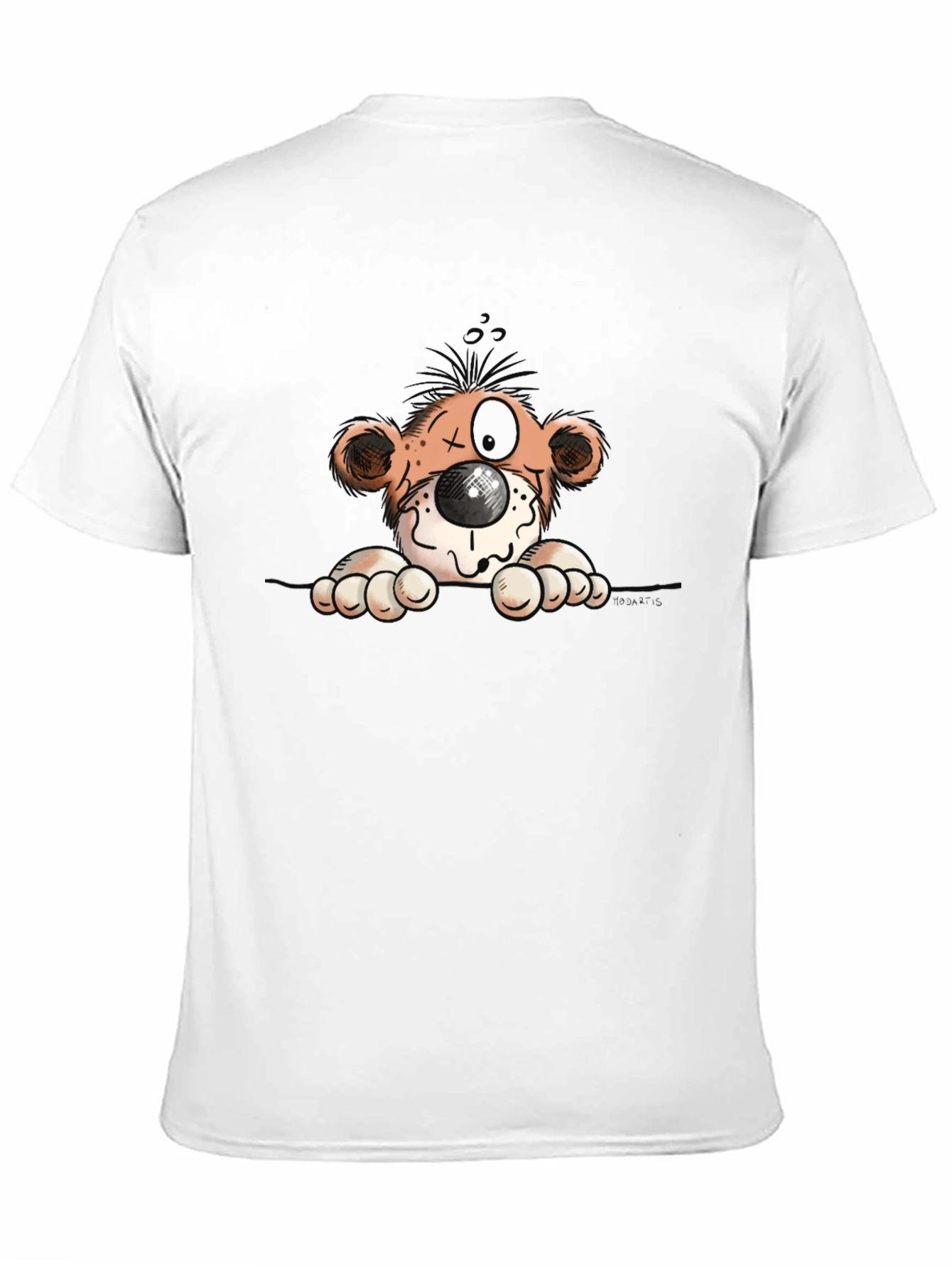 Cartoon Bear Graphic Tee - Soft Cotton Blend