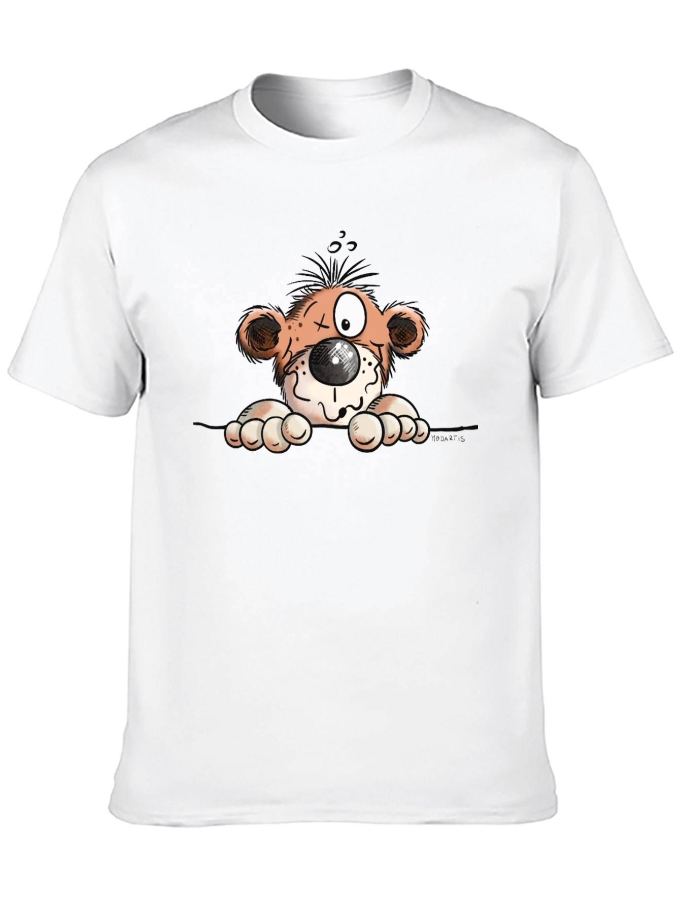 Cartoon Bear Graphic Tee - Soft Cotton Blend