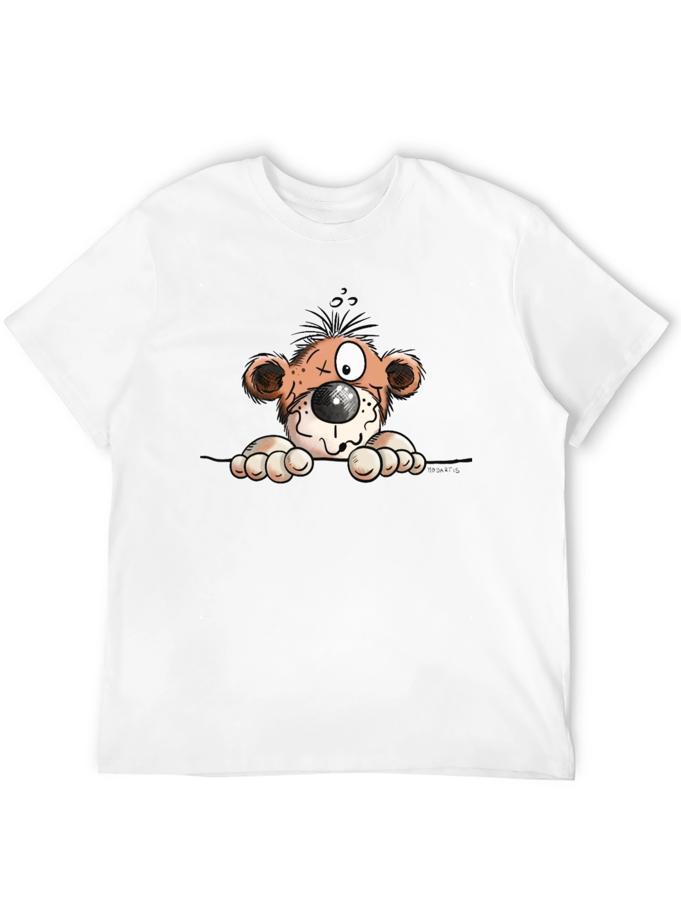 Cartoon Bear Graphic Tee - Soft Cotton Blend