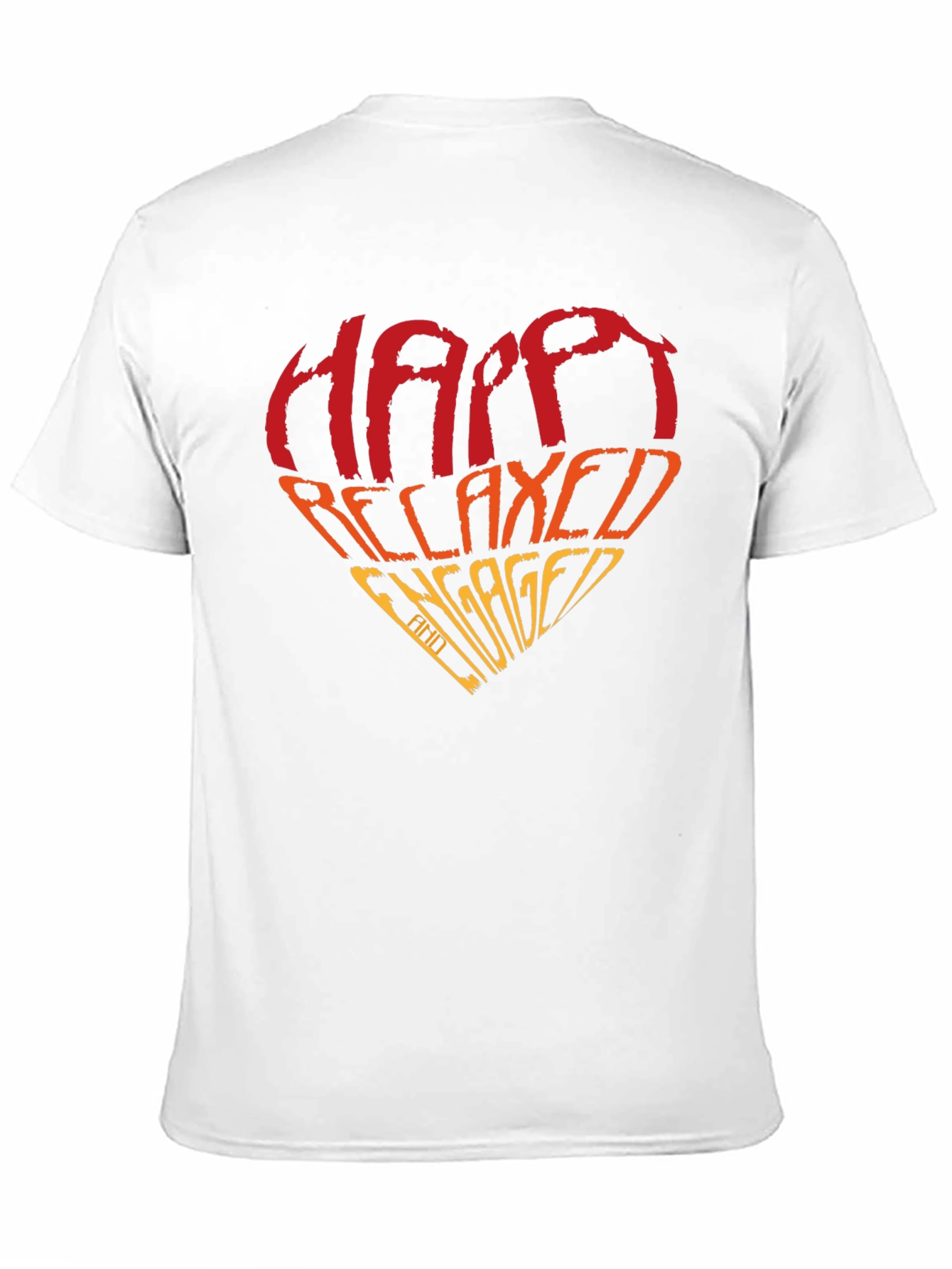 Happy Relaxed Engaged Heart Graphic Tee - Black