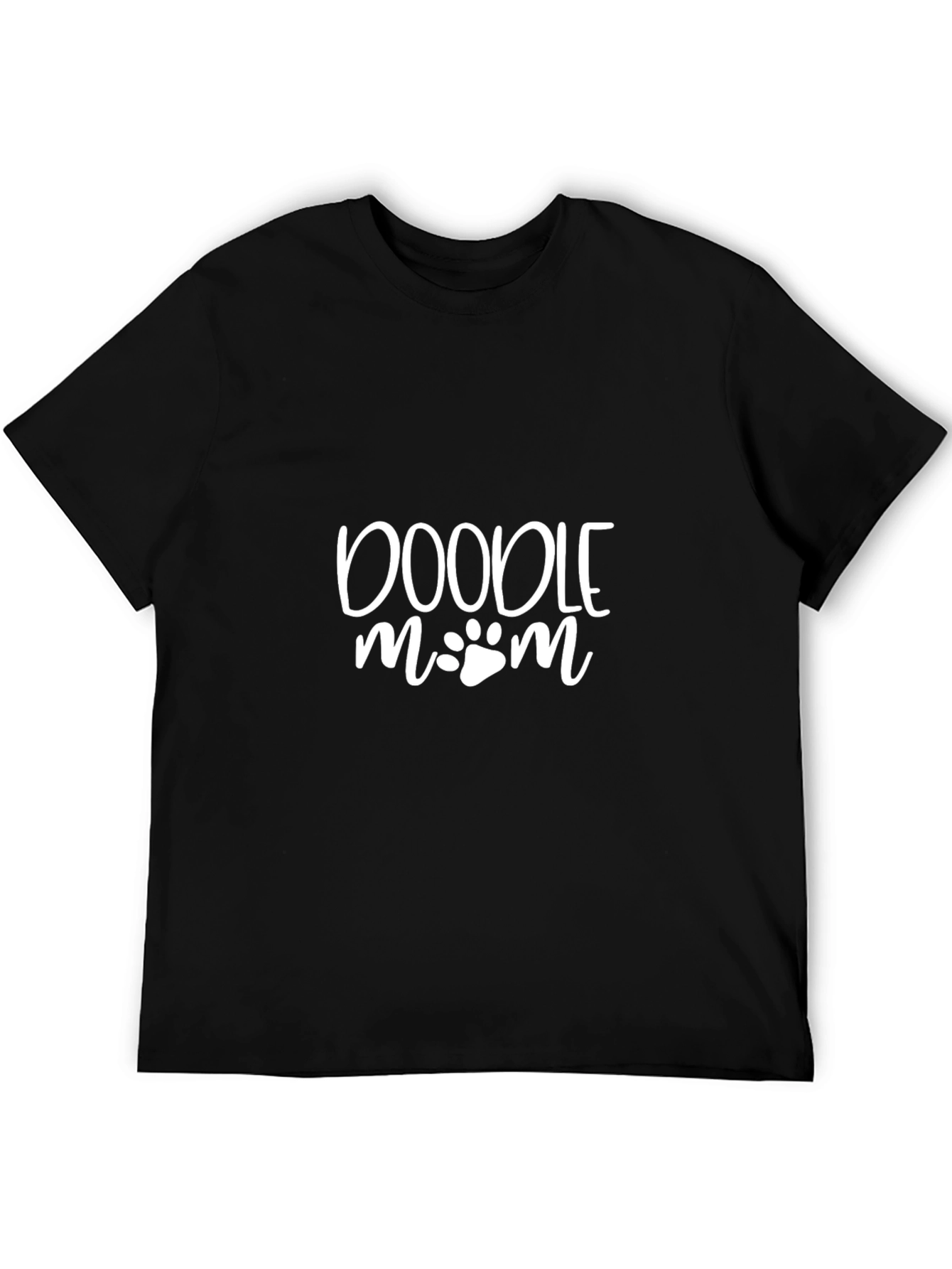 Doodle Mom Paw Print T-Shirt - Black