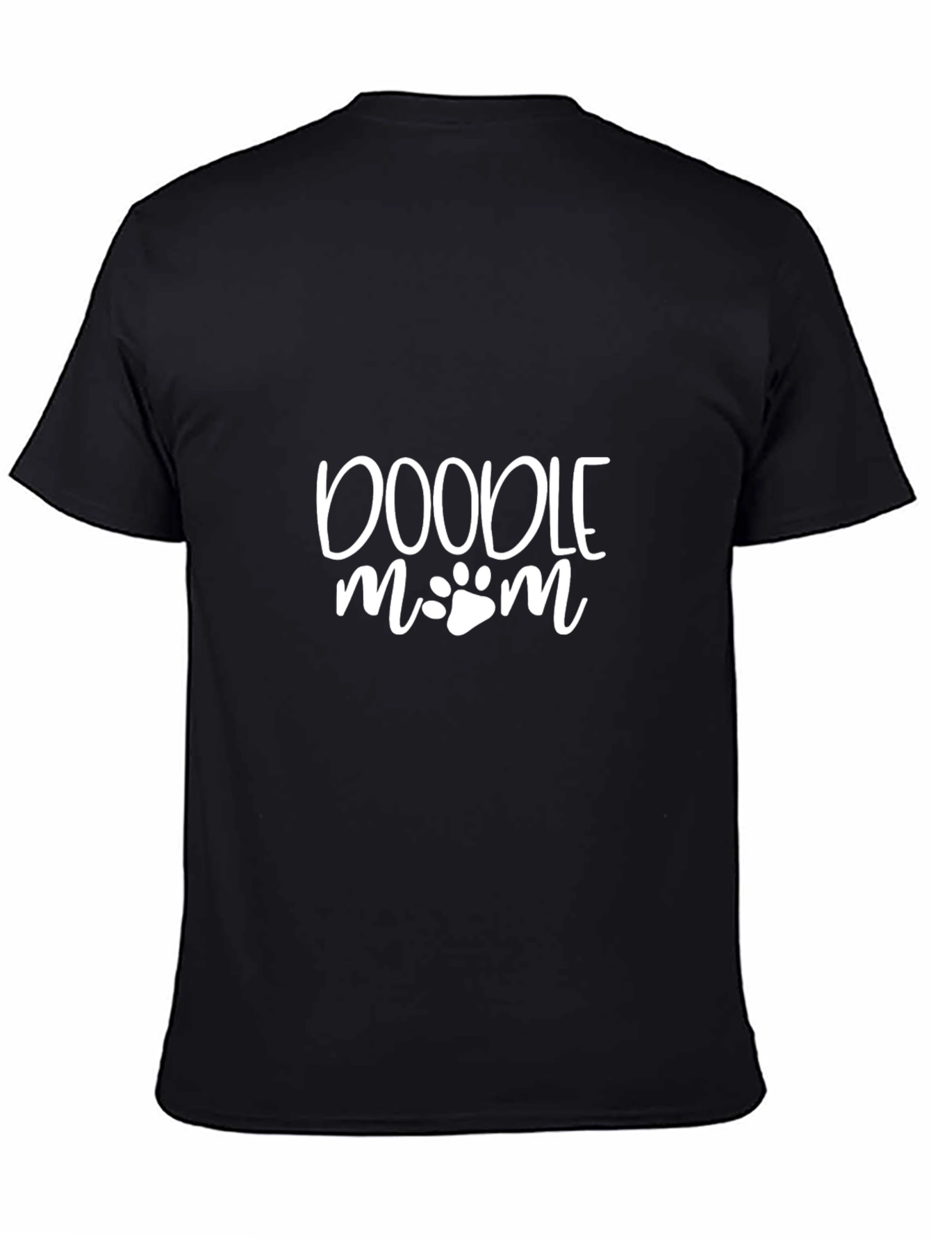 Doodle Mom Paw Print T-Shirt - Black