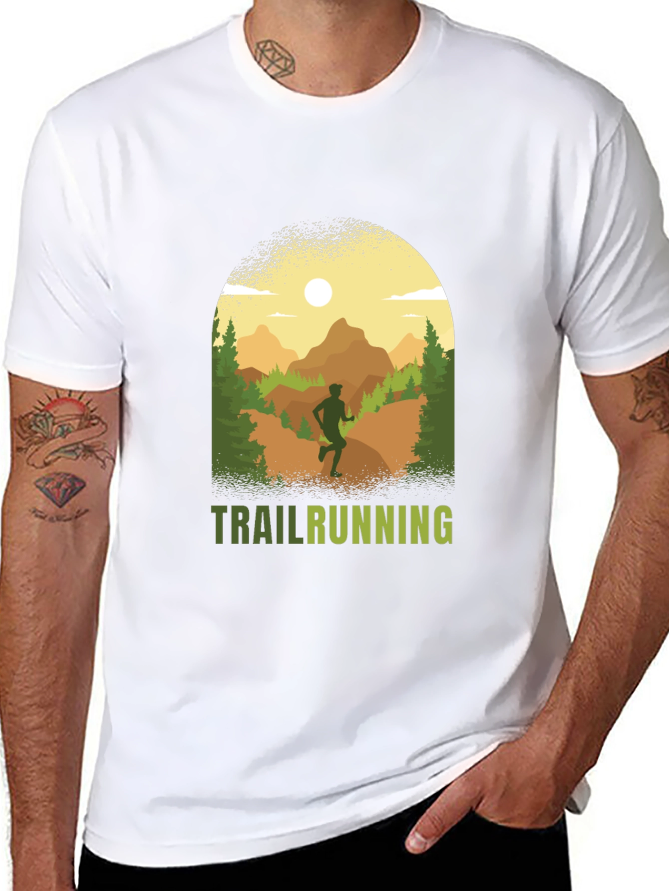 Trail Running Graphic Tee - Outdoor Adventure Shirt