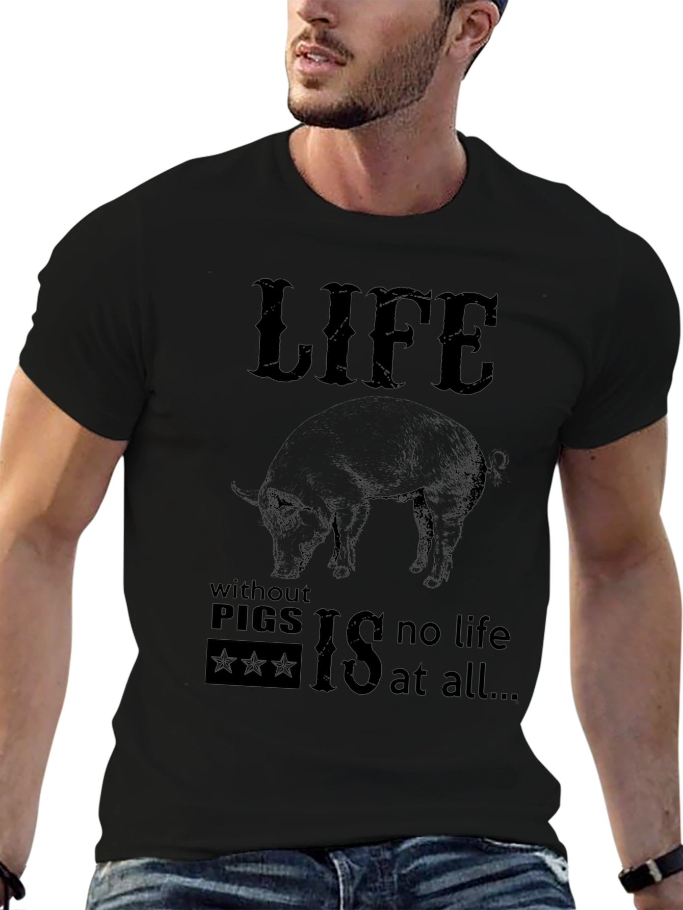 Life Without Pigs T-Shirt | Funny Pig Lover Tee