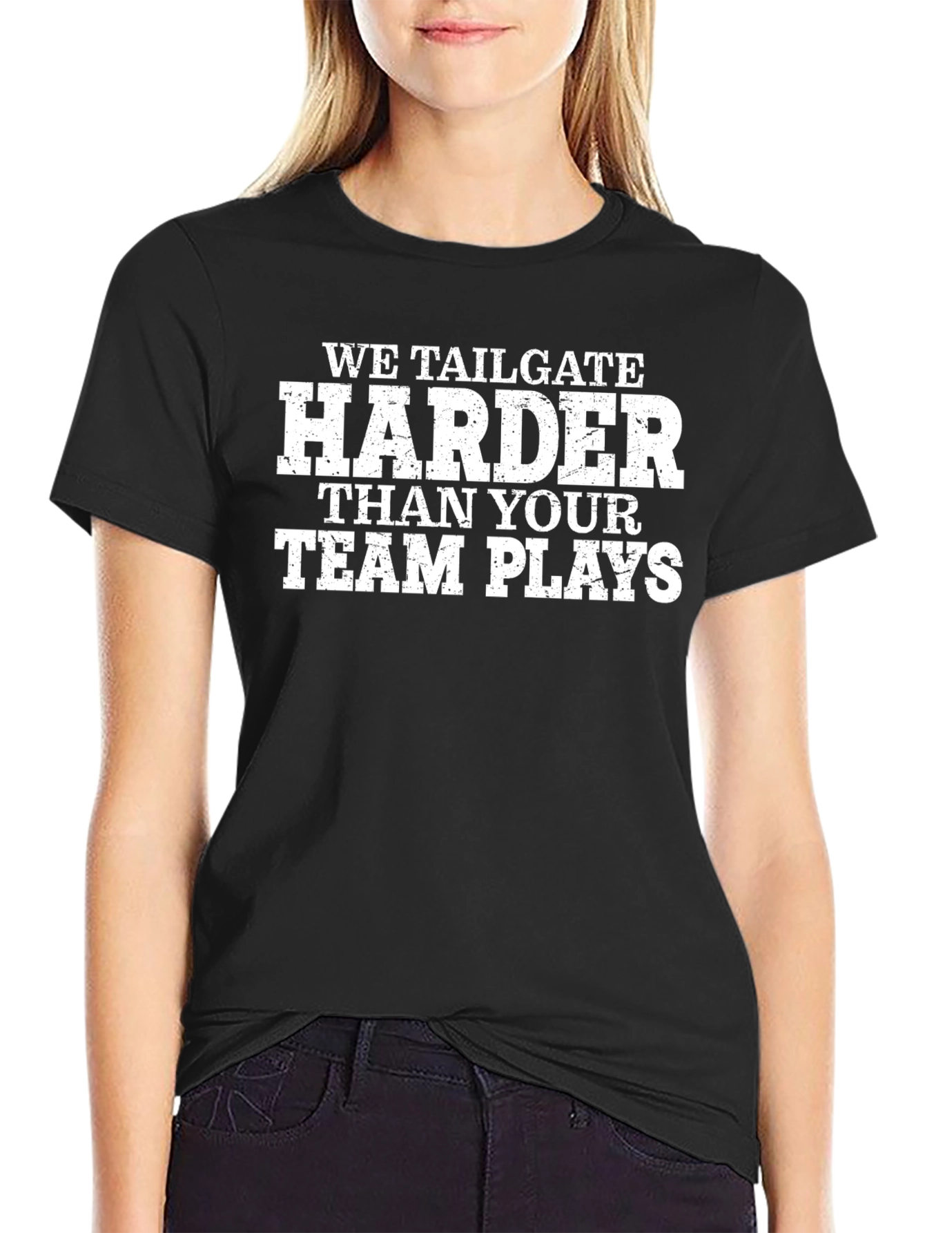 Tailgate Harder Black Graphic T-Shirt