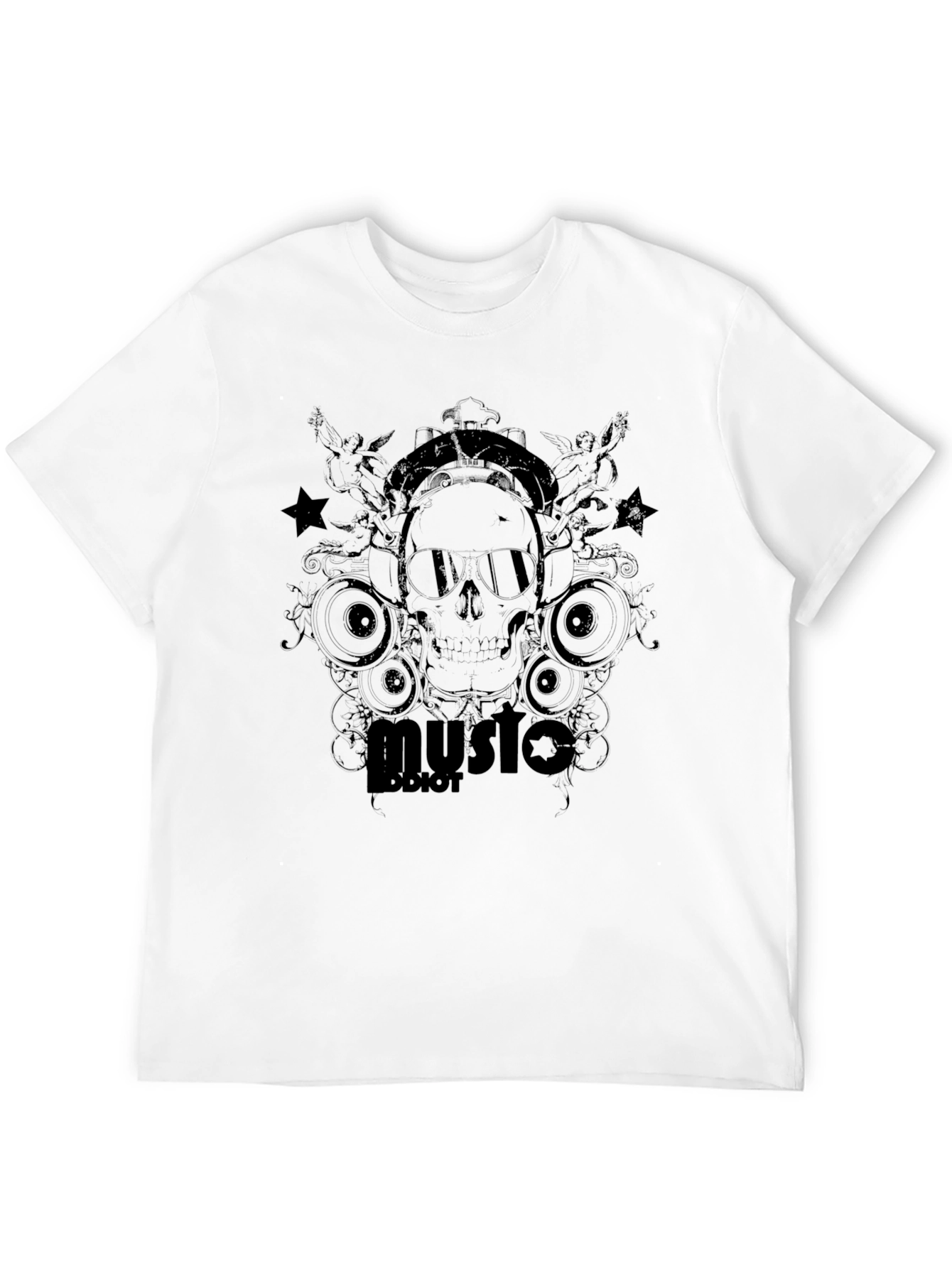 Skull Music T-Shirt - Edgy Graphic Tee