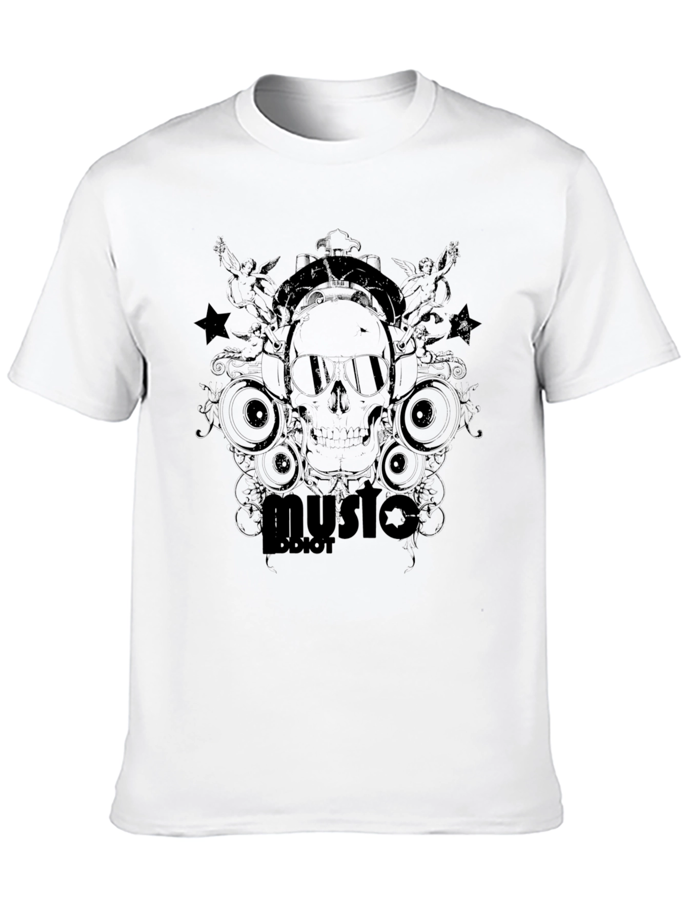 Skull Music T-Shirt - Edgy Graphic Tee