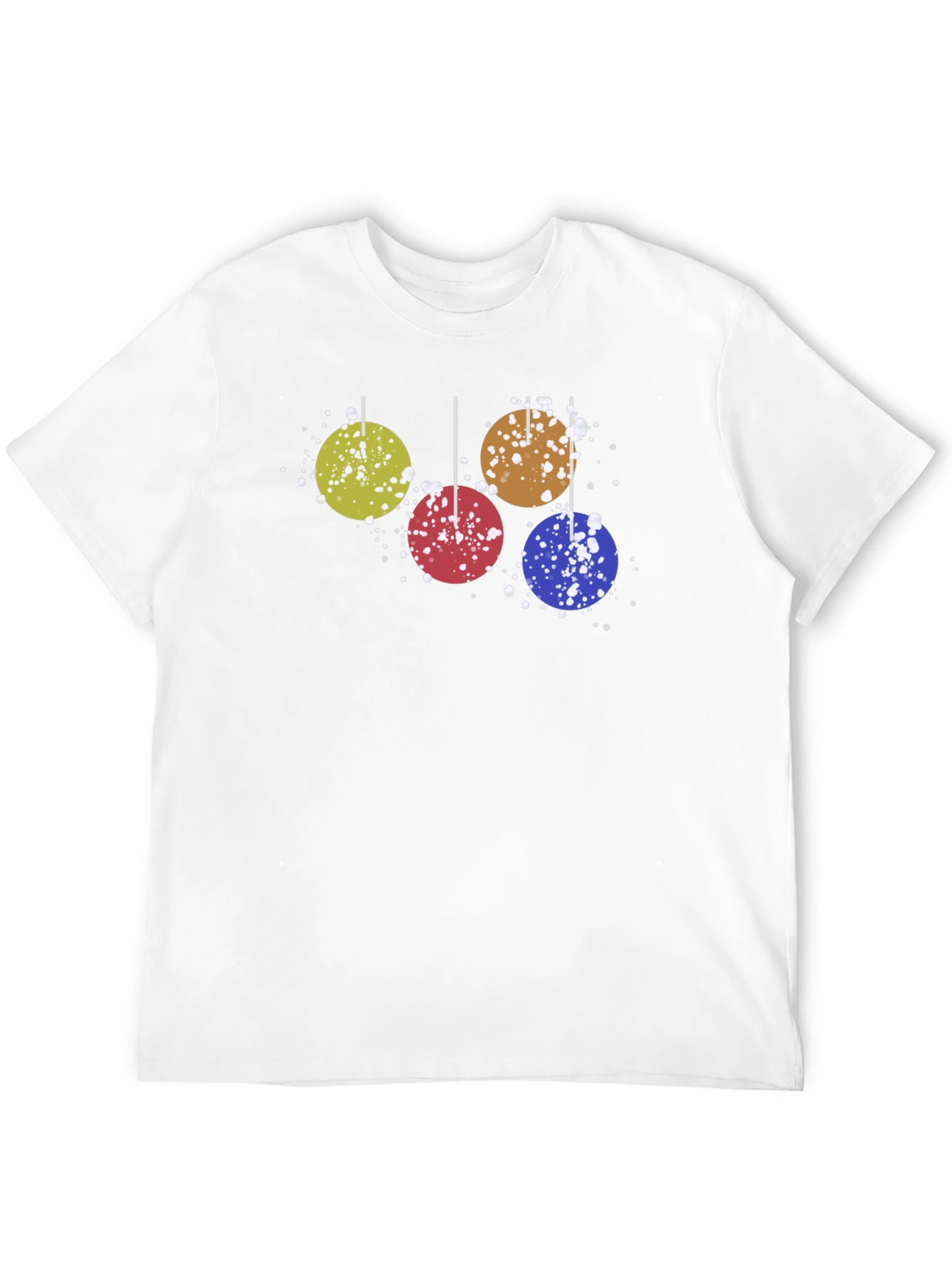 Holiday Ornament Graphic Tee - Fun Christmas Style