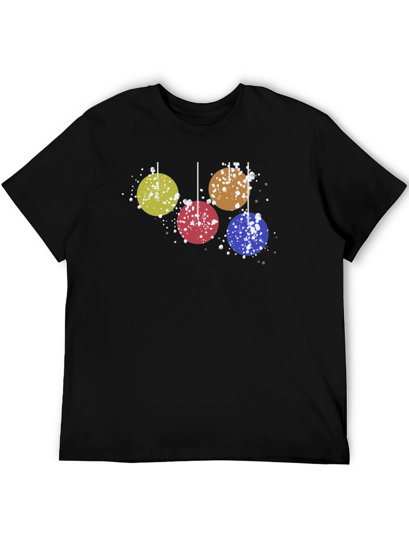 Holiday Ornament Graphic Tee - Fun Christmas Style