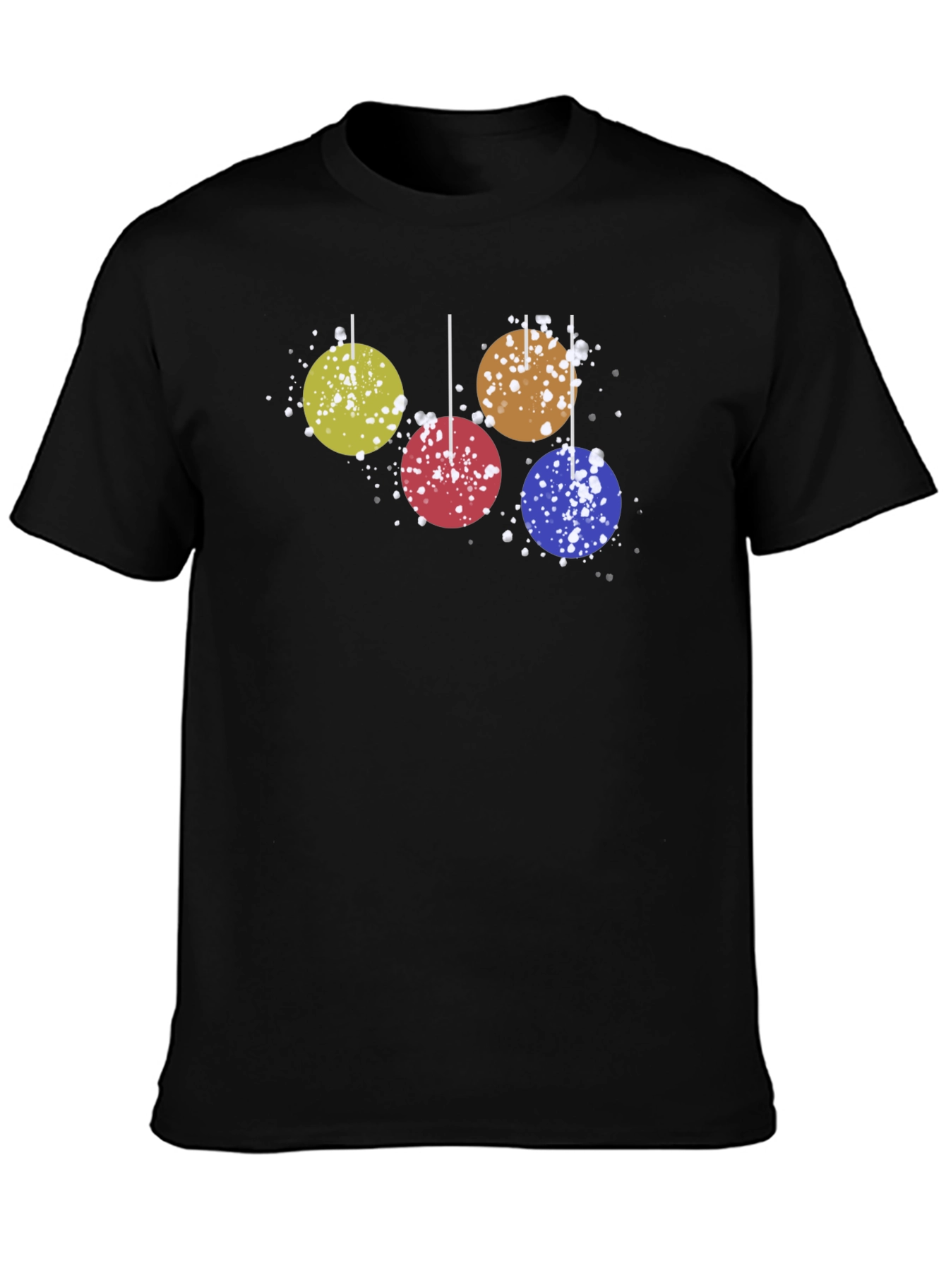 Holiday Ornament Graphic Tee - Fun Christmas Style