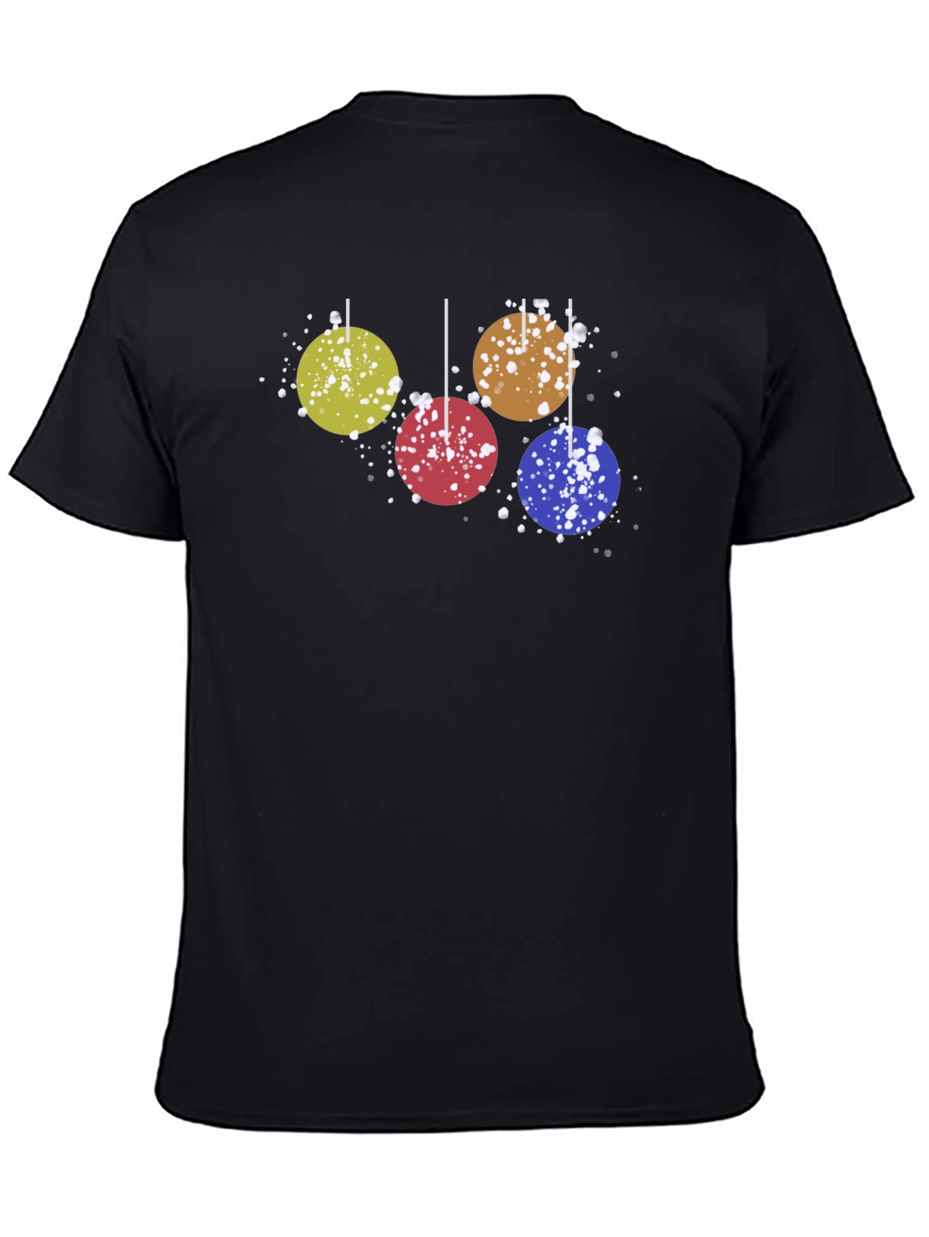 Holiday Ornament Graphic Tee - Fun Christmas Style