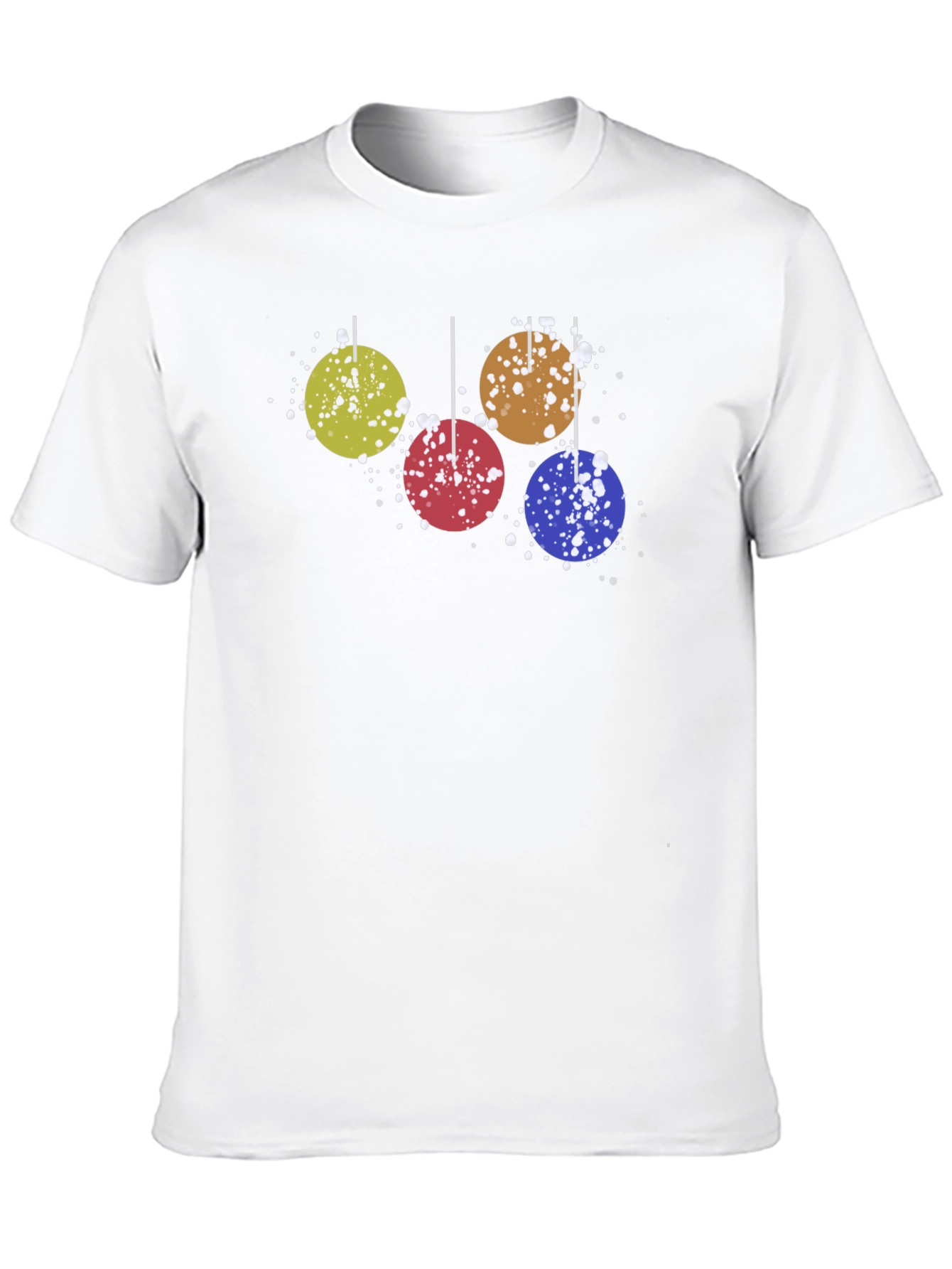 Holiday Ornament Graphic Tee - Fun Christmas Style