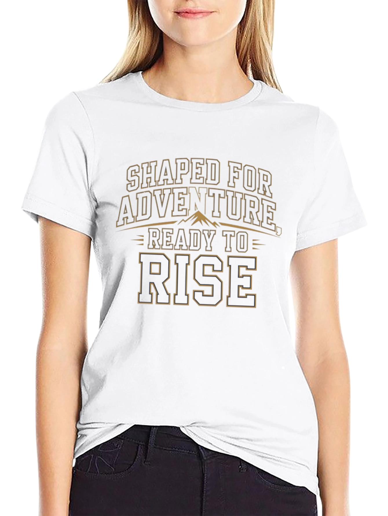 Shaped for Adventure Ready to Rise Black Tee