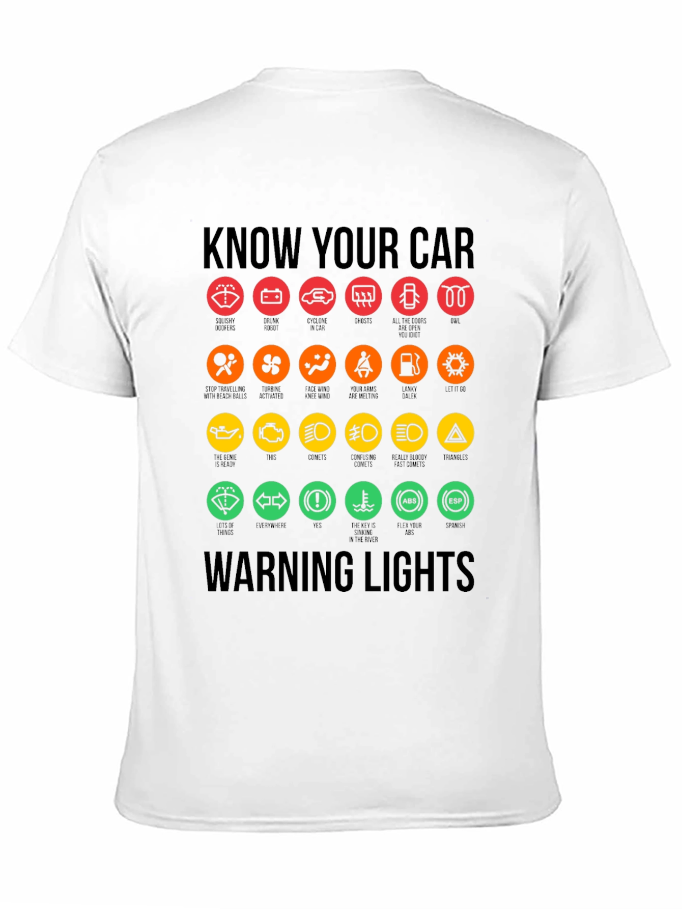 Know Your Car Warning Lights T-Shirt