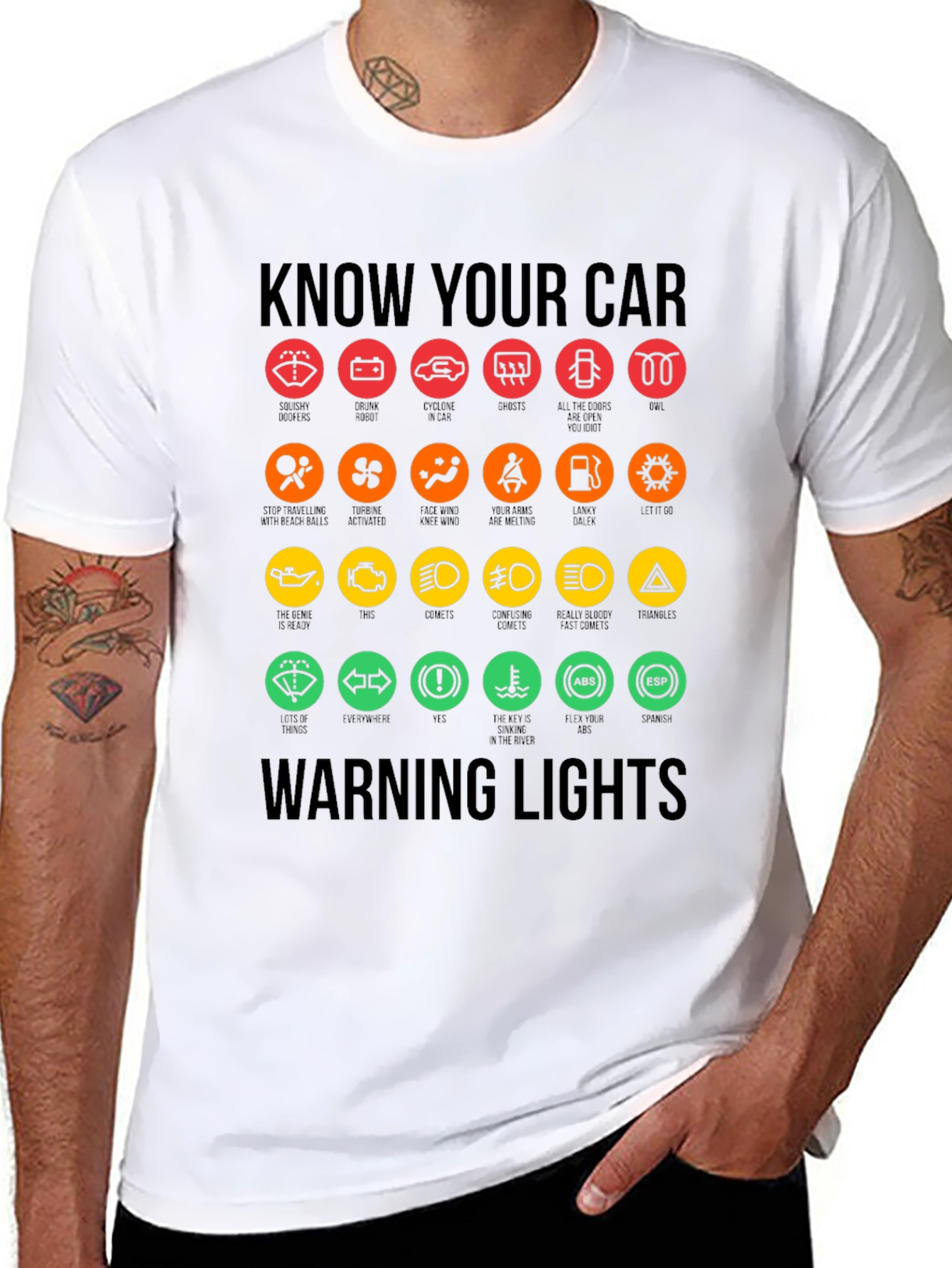 Know Your Car Warning Lights T-Shirt