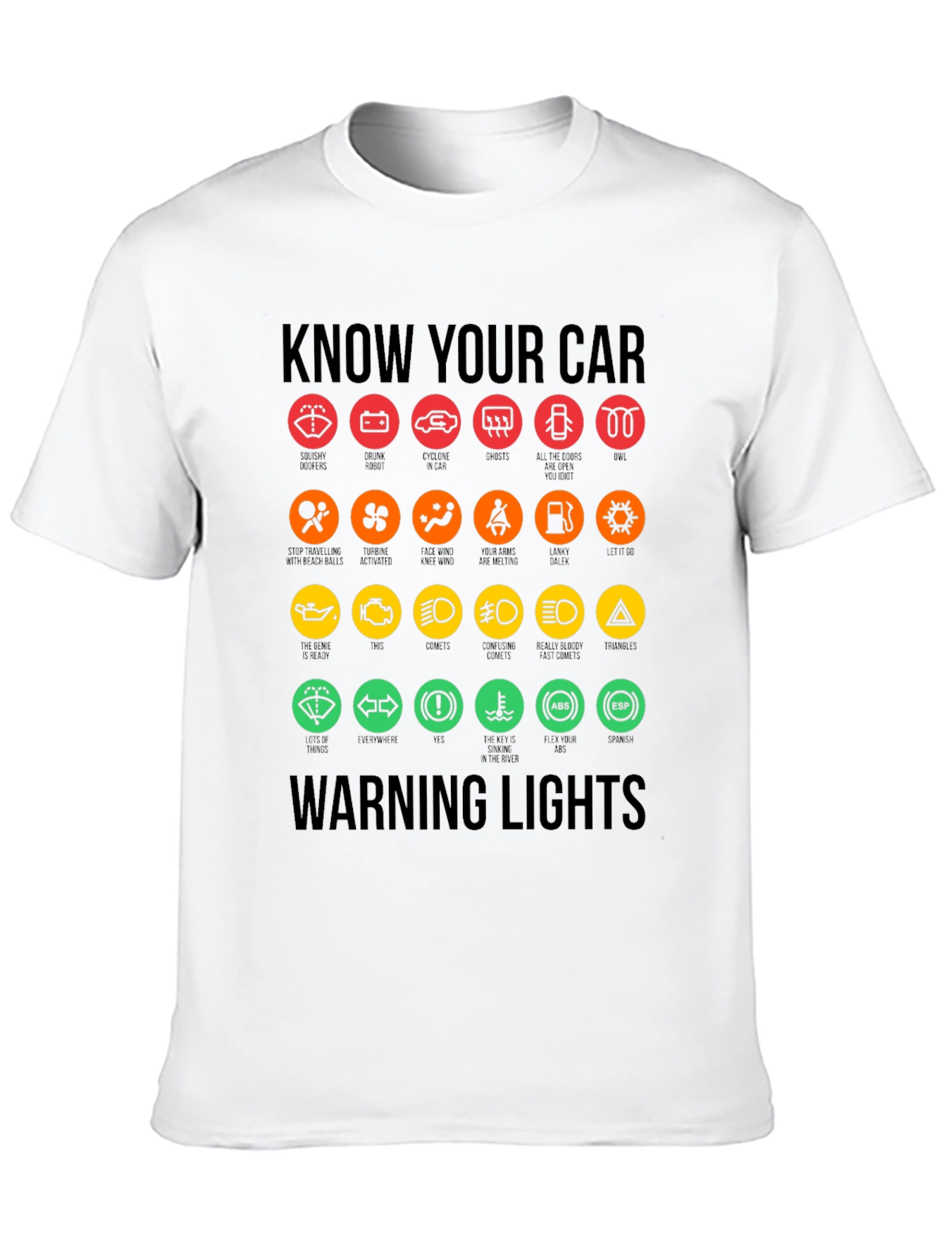 Know Your Car Warning Lights T-Shirt
