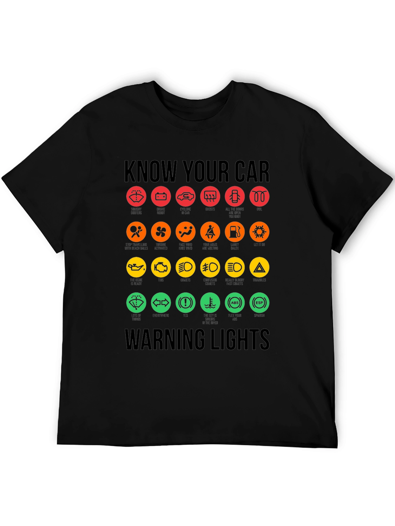 Know Your Car Warning Lights T-Shirt