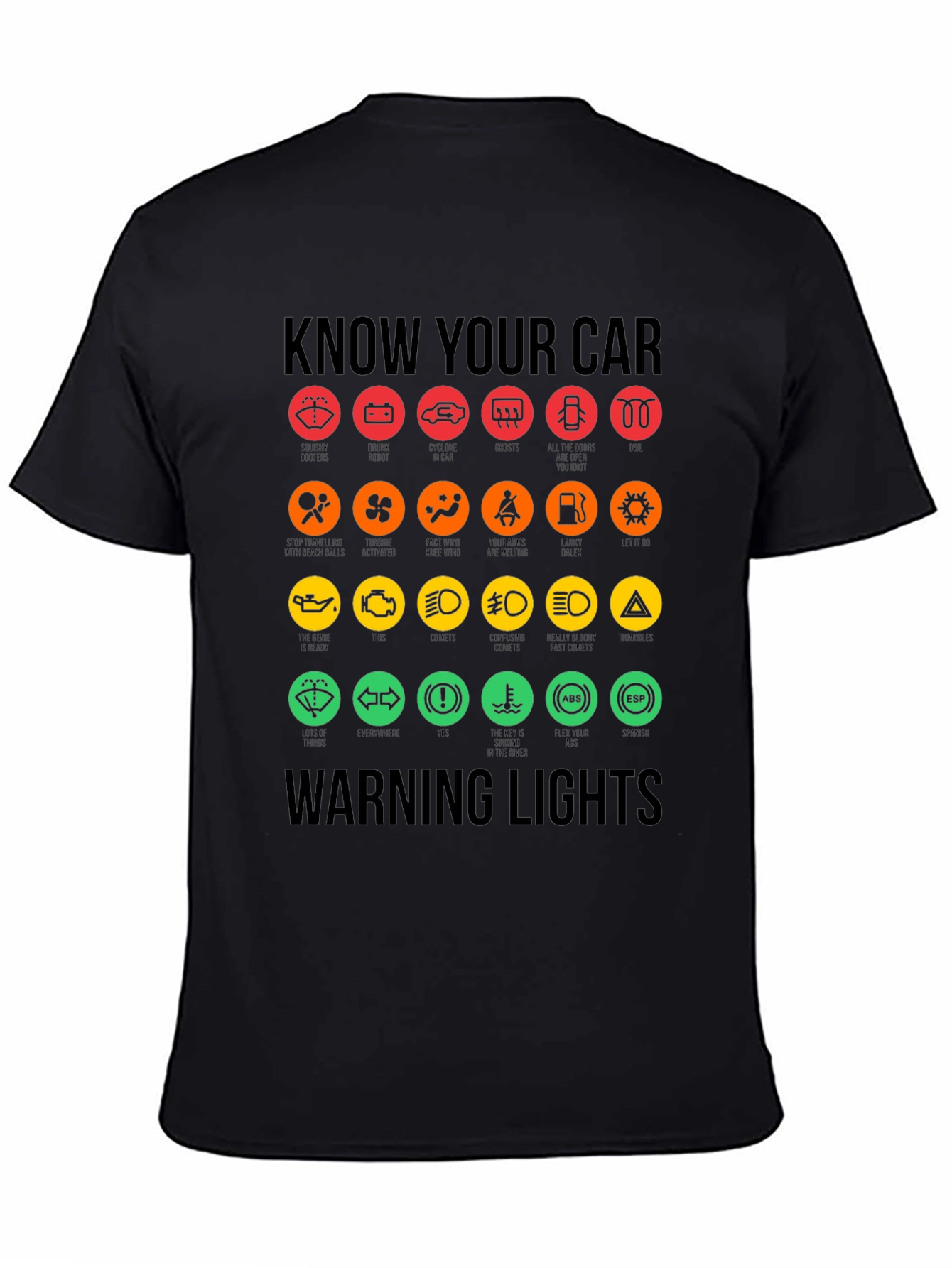 Know Your Car Warning Lights T-Shirt