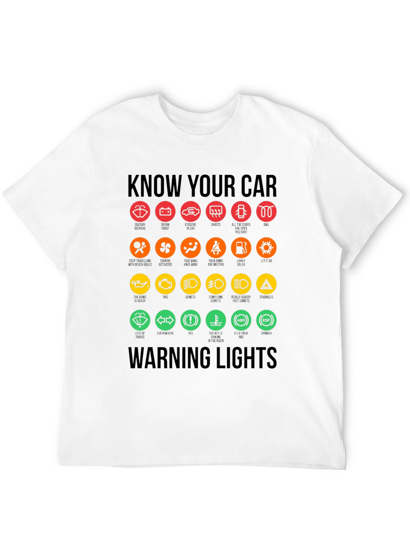 Know Your Car Warning Lights T-Shirt