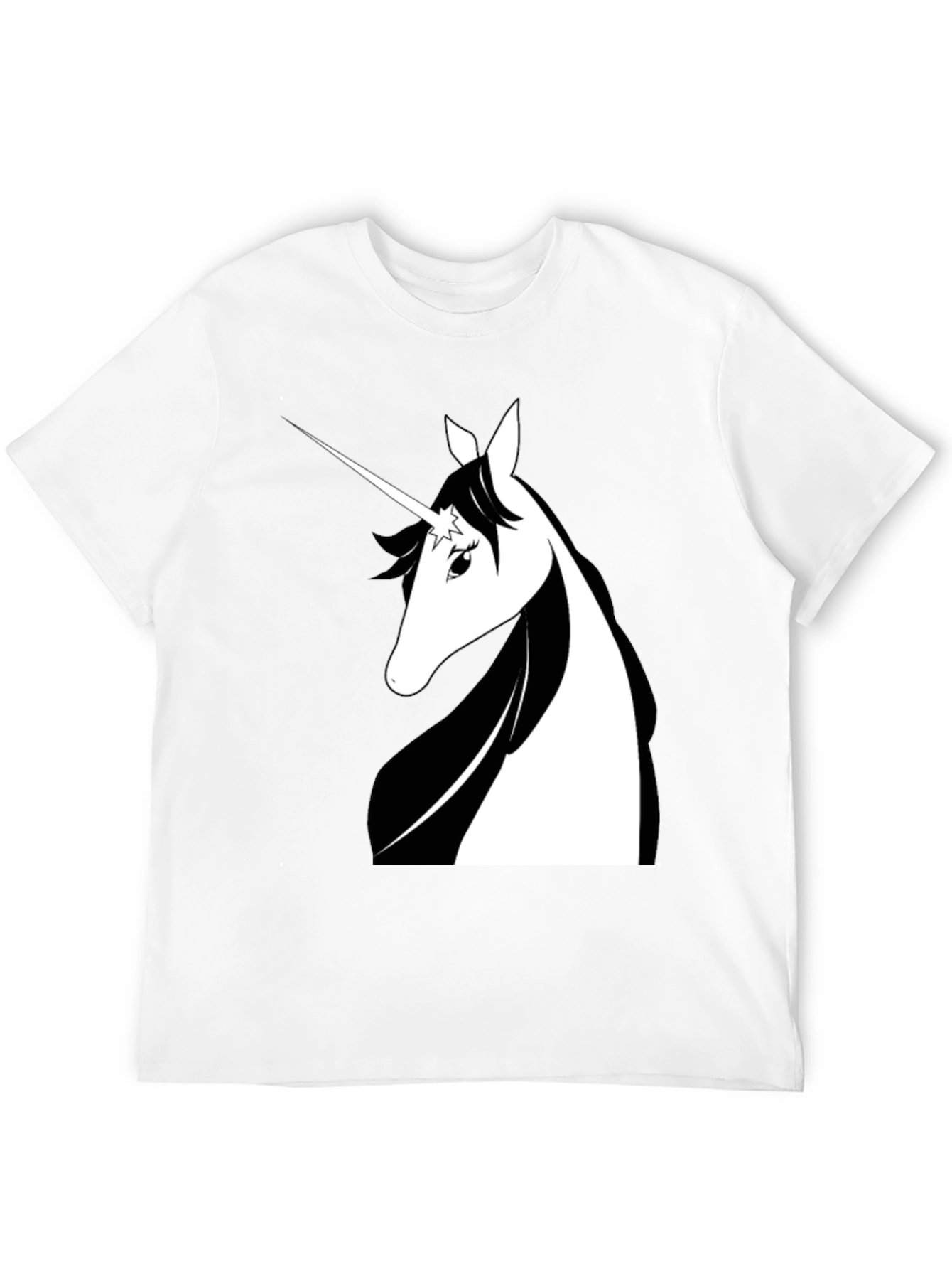 Unicorn Graphic Print Black Tee