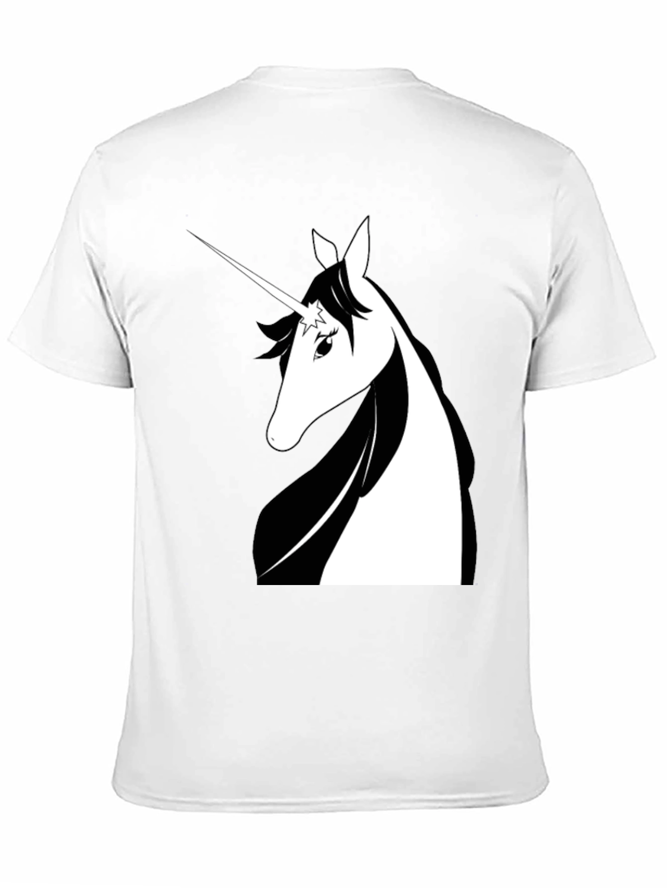 Unicorn Graphic Print Black Tee