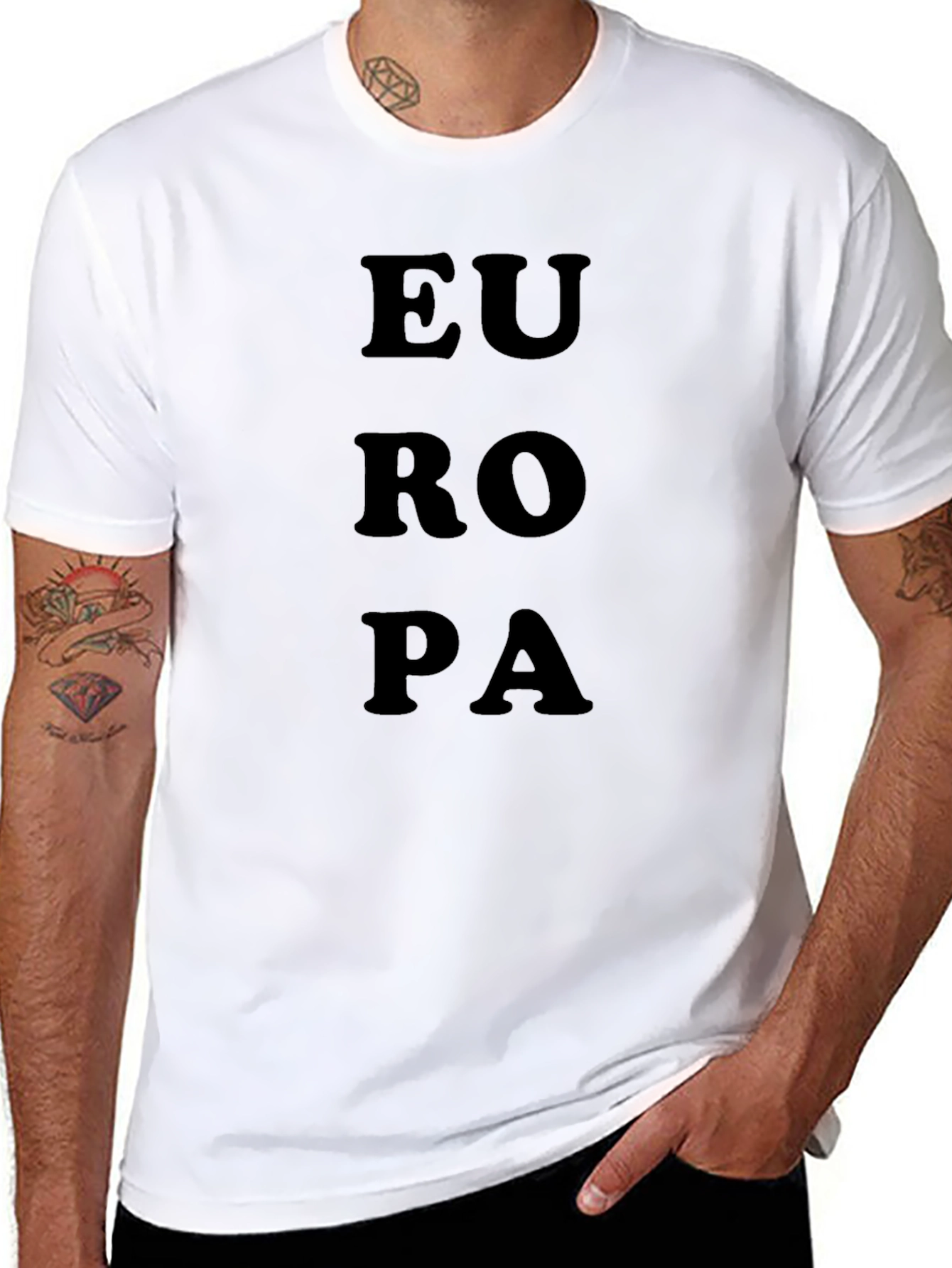 Europa Graphic Black T-Shirt