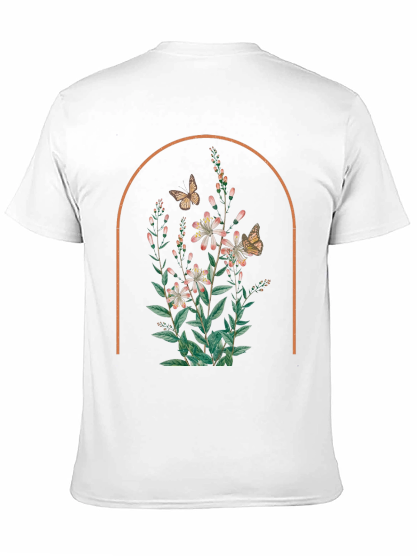 Floral Arch Graphic Tee - Stylish Unisex T-Shirt