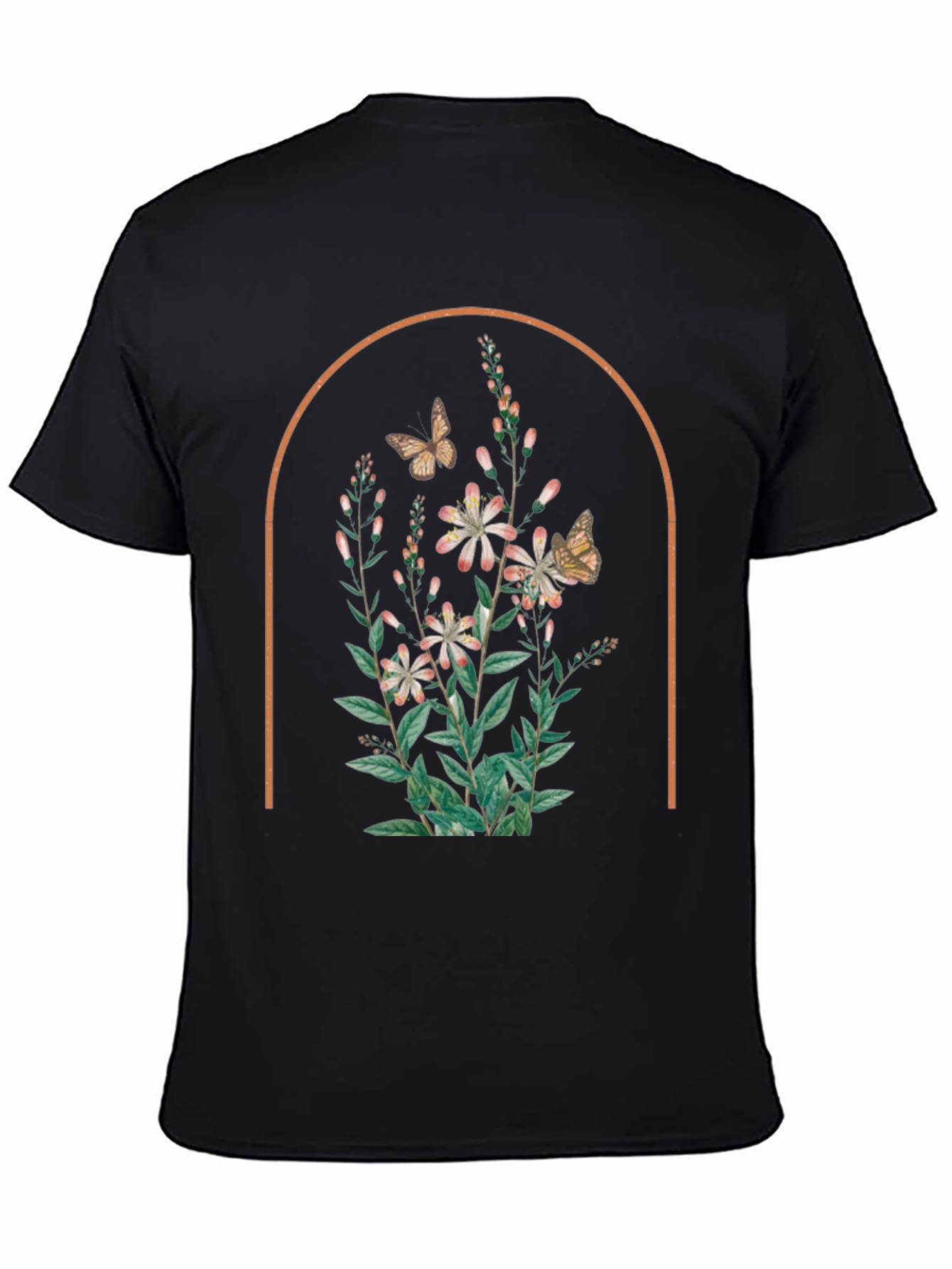 Floral Arch Graphic Tee - Stylish Unisex T-Shirt
