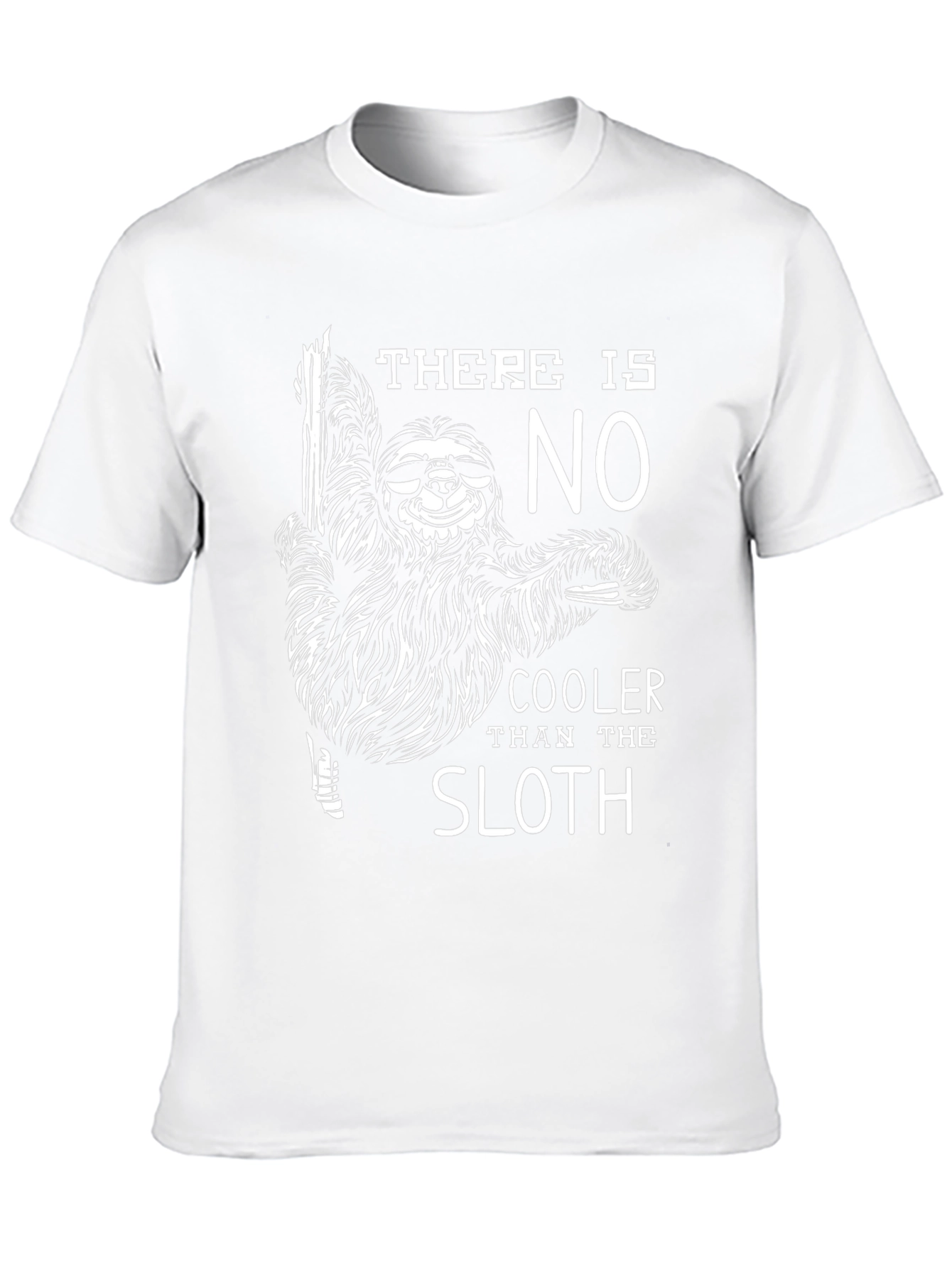 Cool Sloth Graphic Tee - Black Cotton T-Shirt